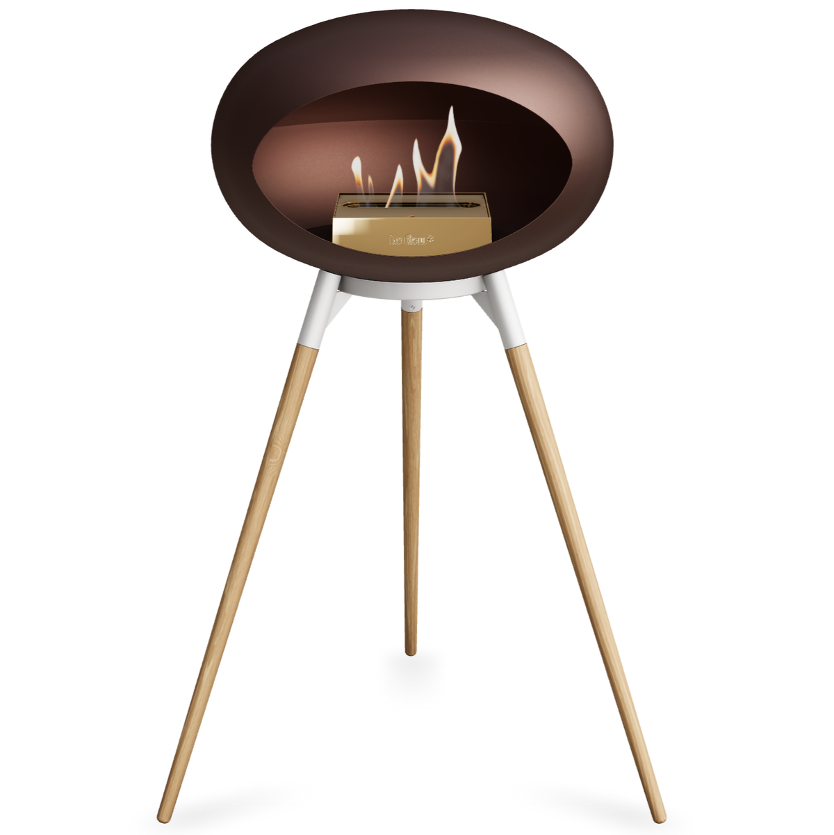 Ground Wood High Mocca Bio Fireplace