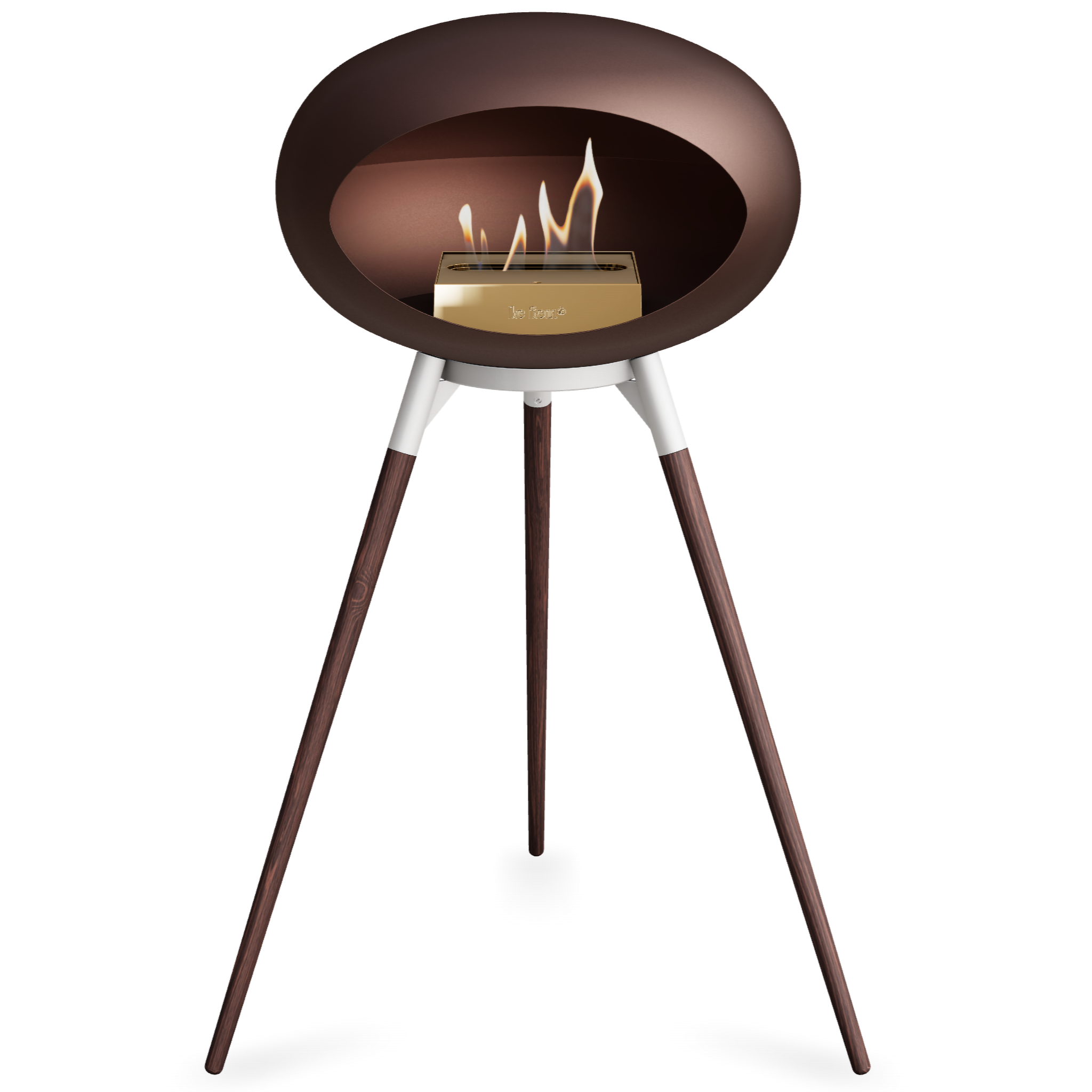 Ground Wood High Mocca Bio Fireplace