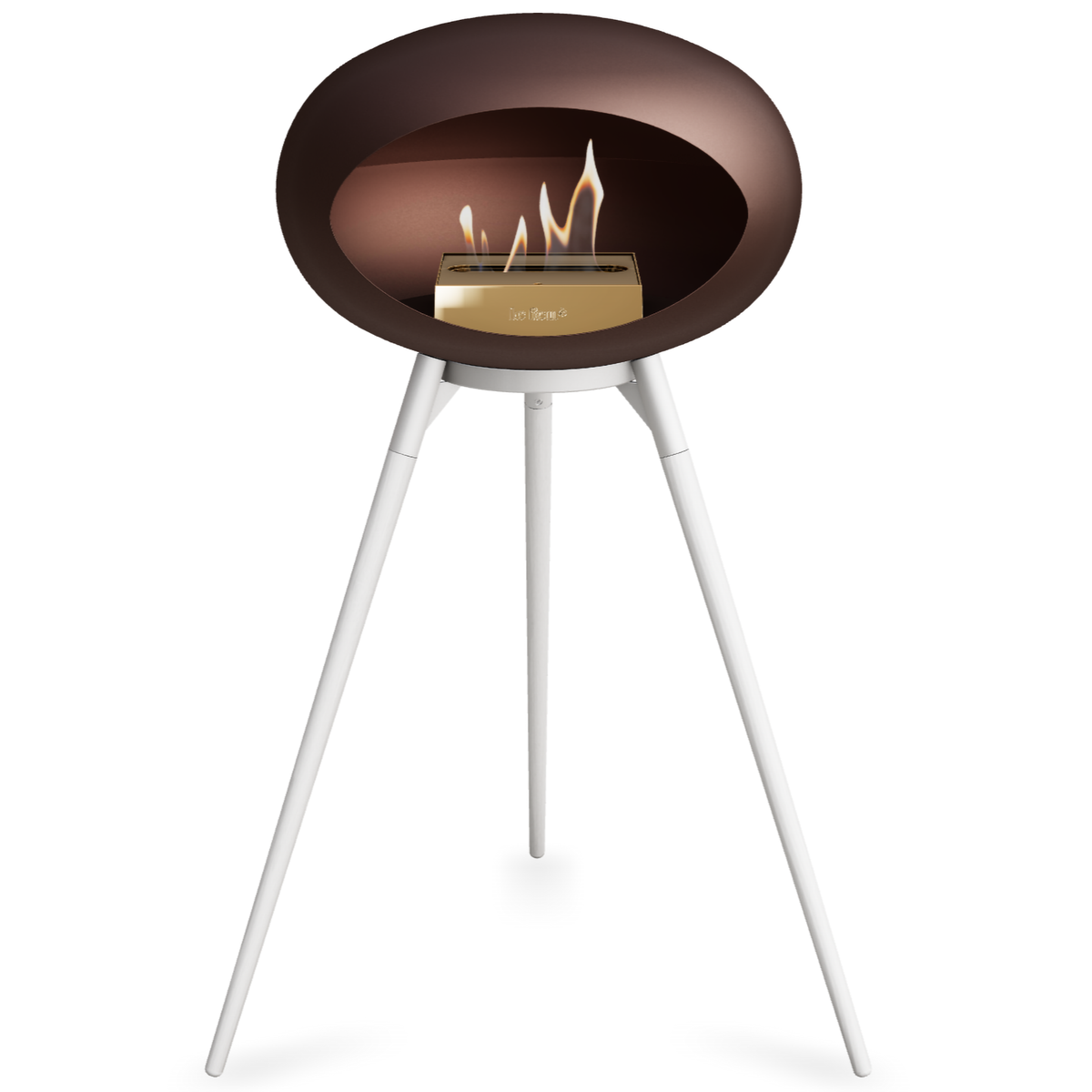 Ground Wood High Mocca Bio Fireplace