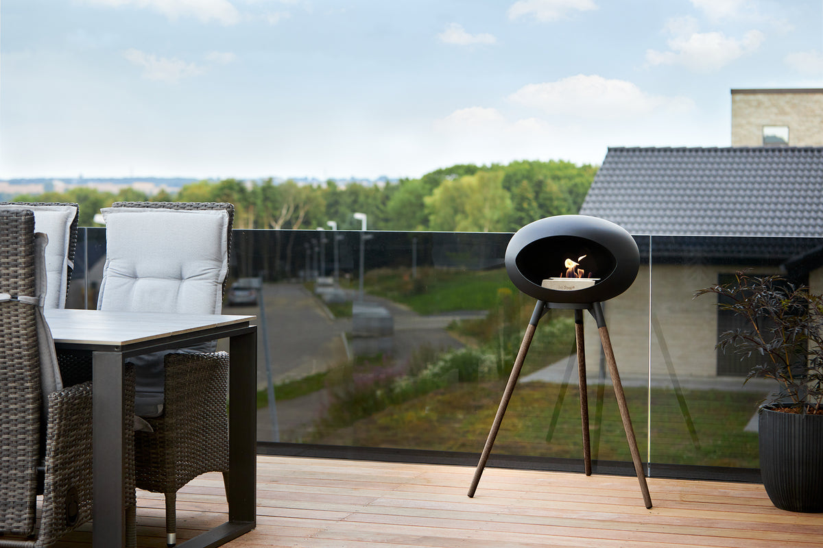 Ground Wood High Mocca Bio Fireplace