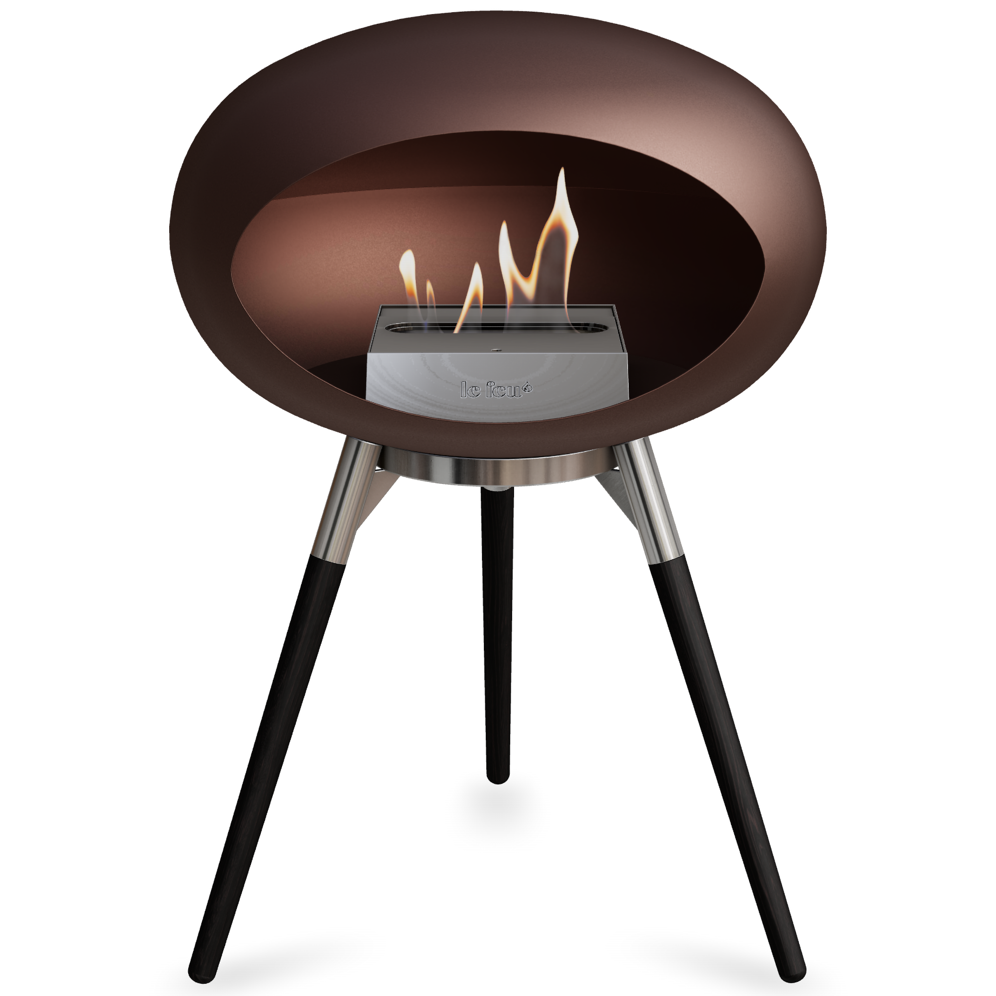 Ground Wood Low Mocca Bio Fireplace