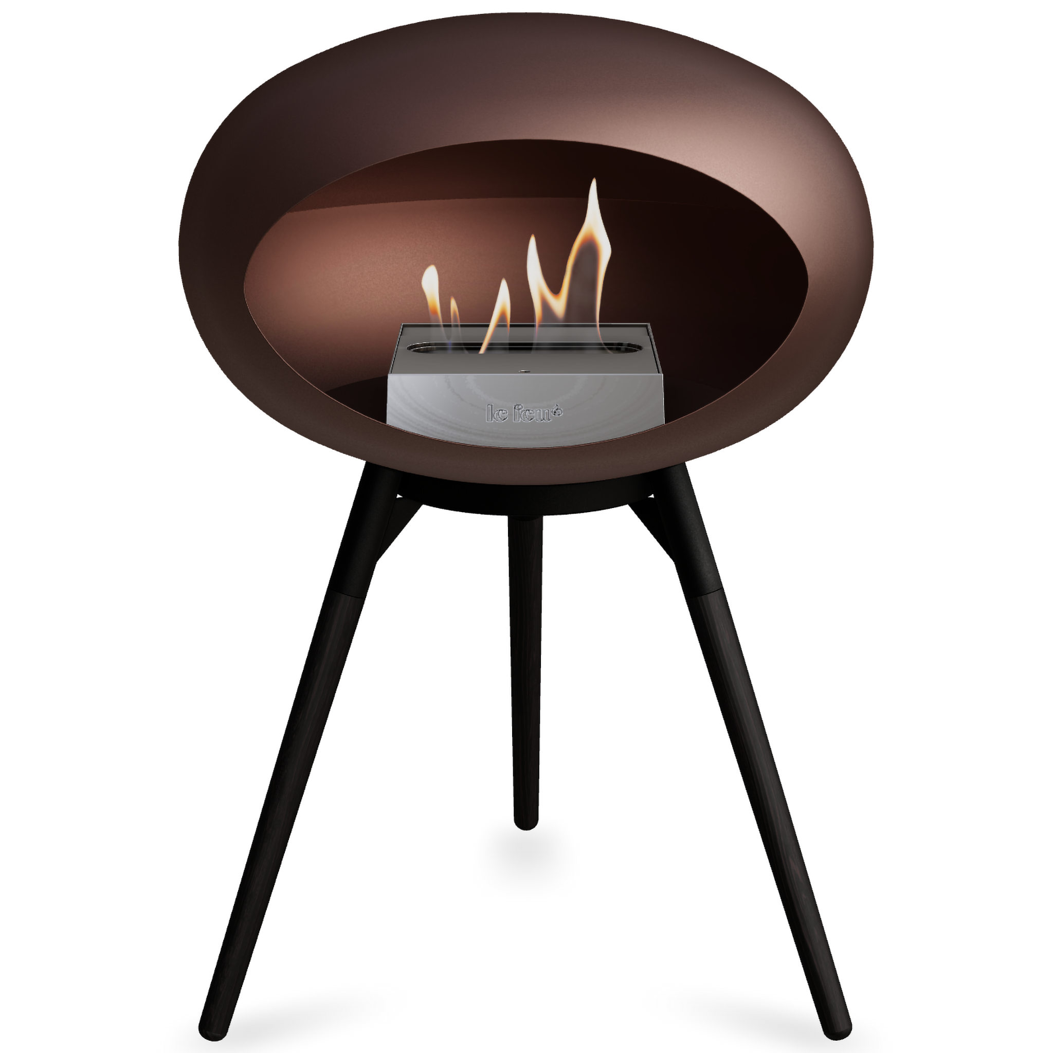 Ground Wood Low Mocca Bio Fireplace