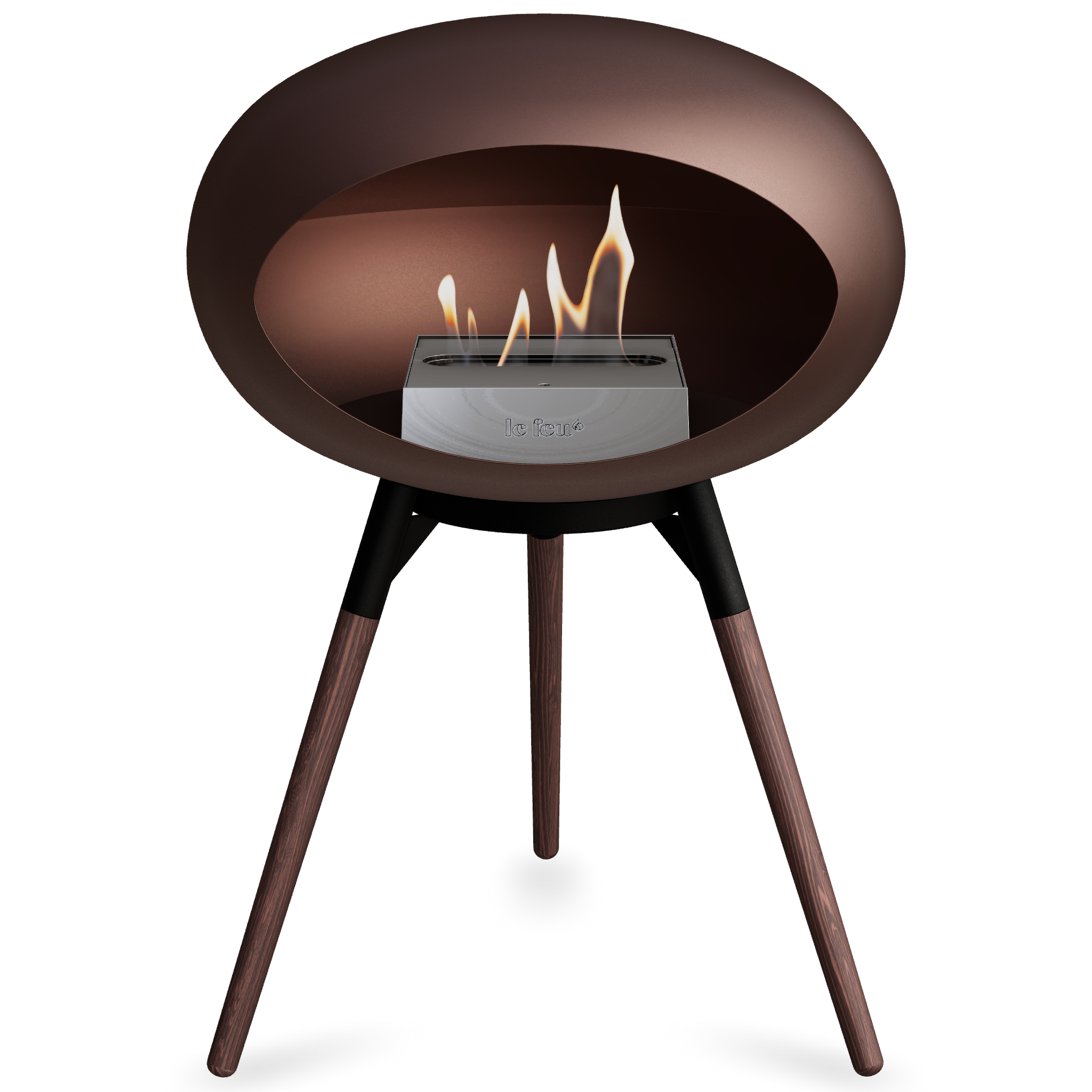 Ground Wood Low Mocca Bio Fireplace