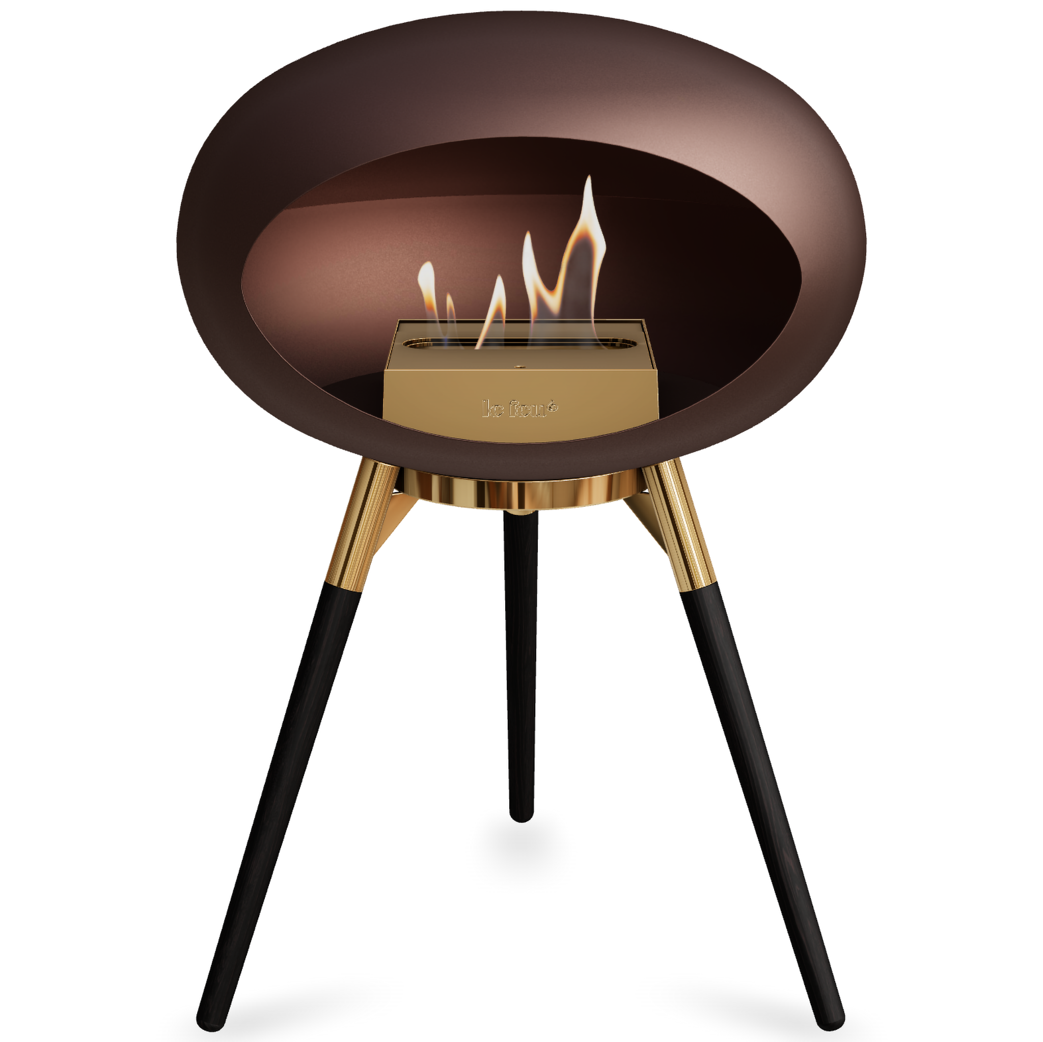Ground Wood Low Mocca Bio Fireplace