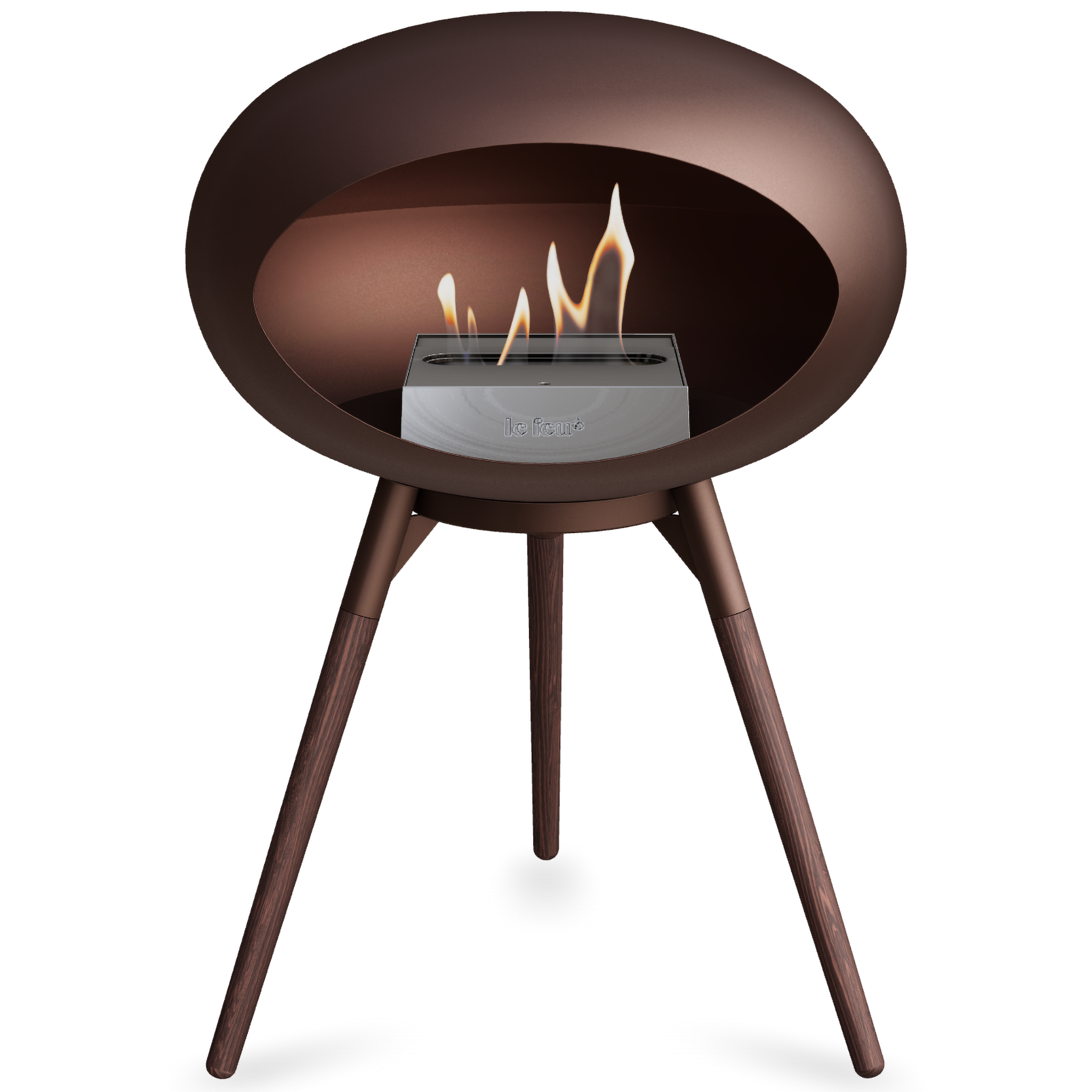Ground Wood Low Mocca Bio Fireplace