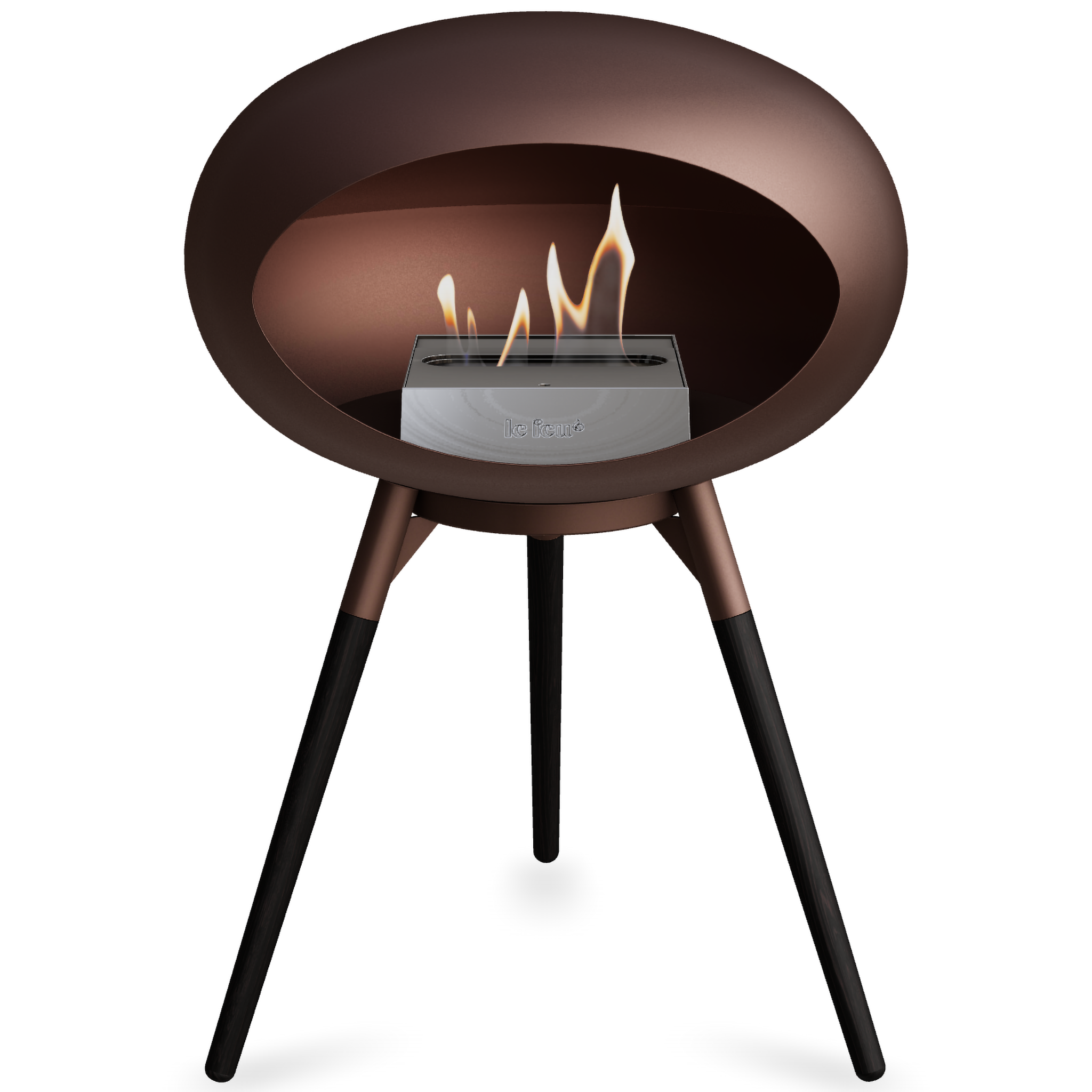 Ground Wood Low Mocca Bio Fireplace