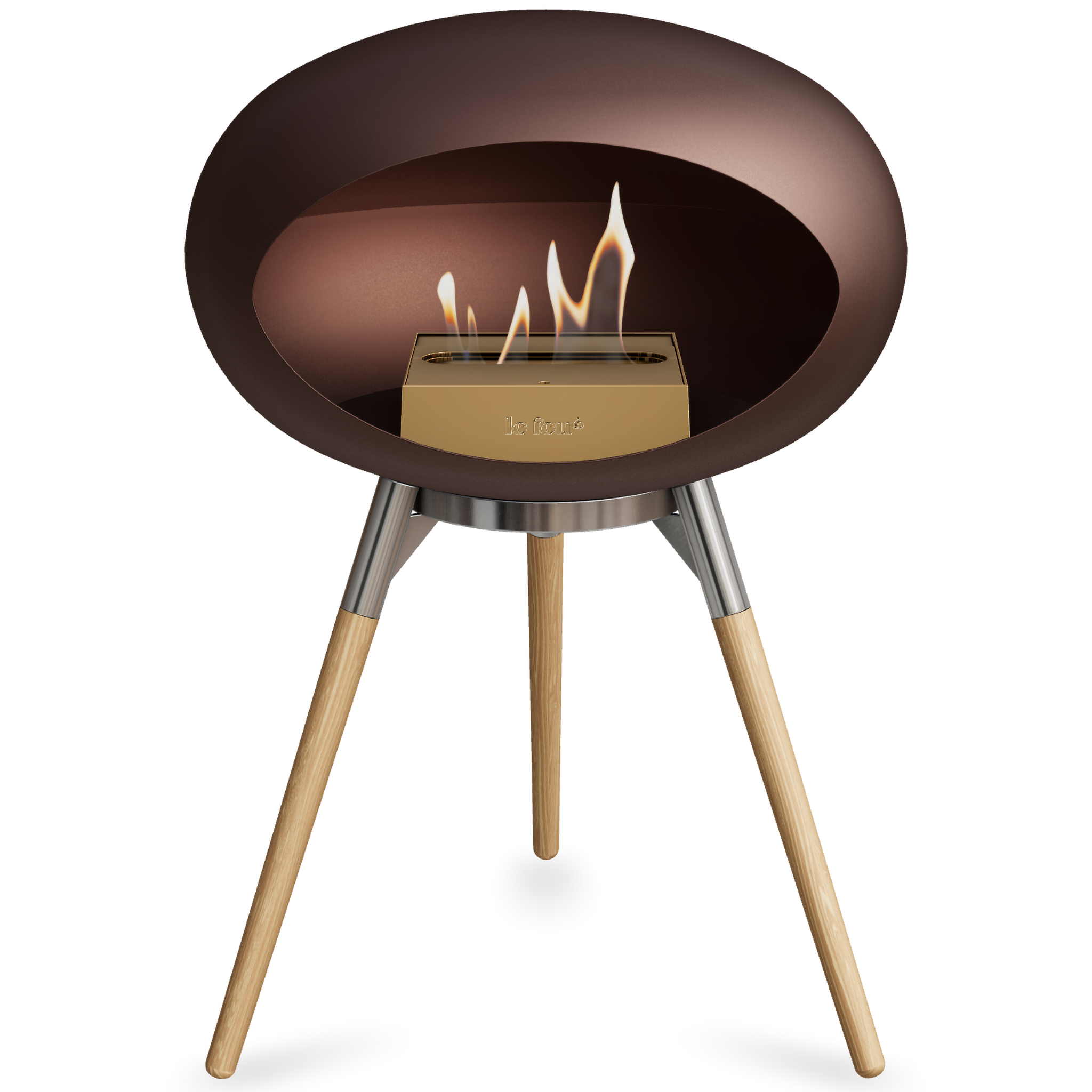 Ground Wood Low Mocca Bio Fireplace