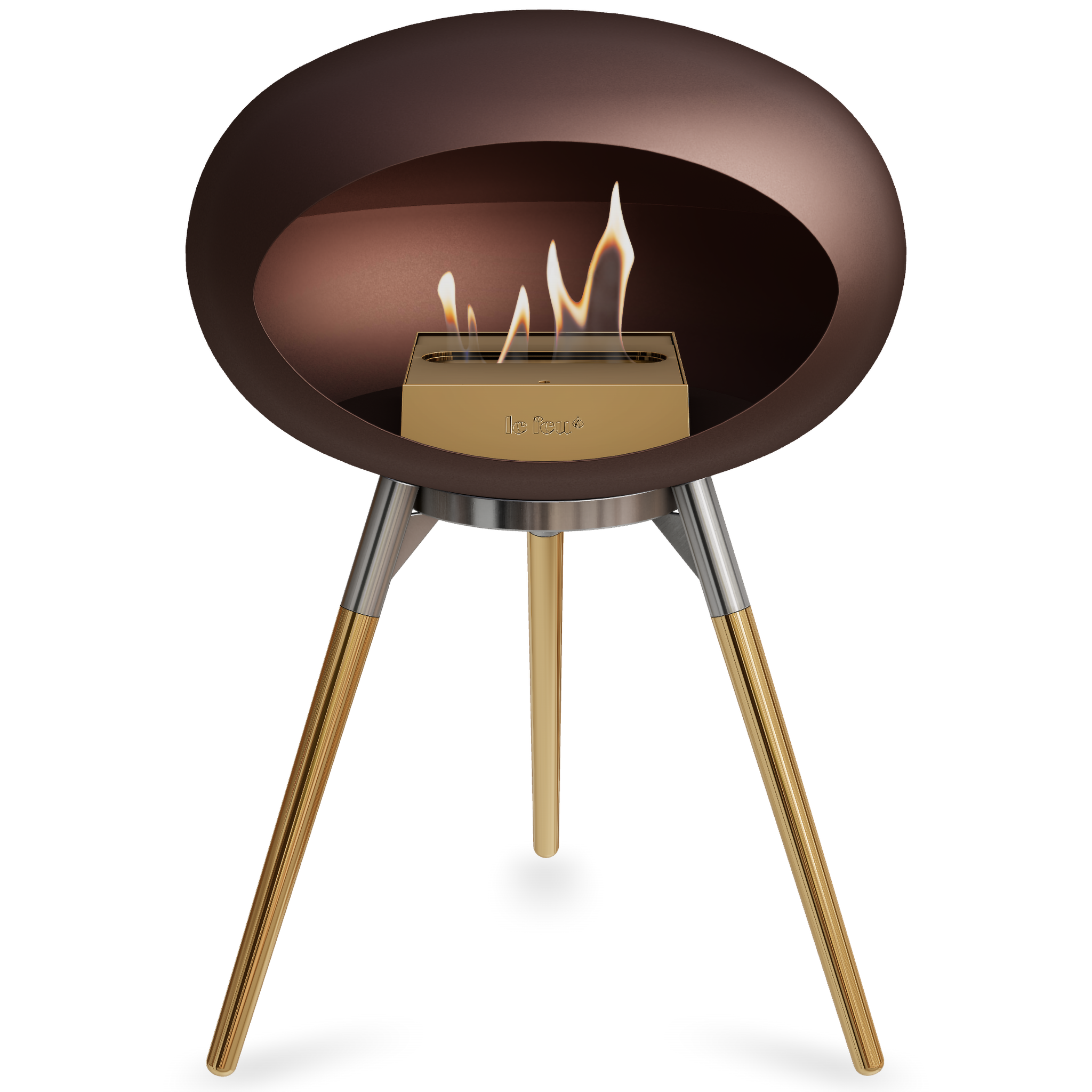 Ground Wood Low Mocca Bio Fireplace