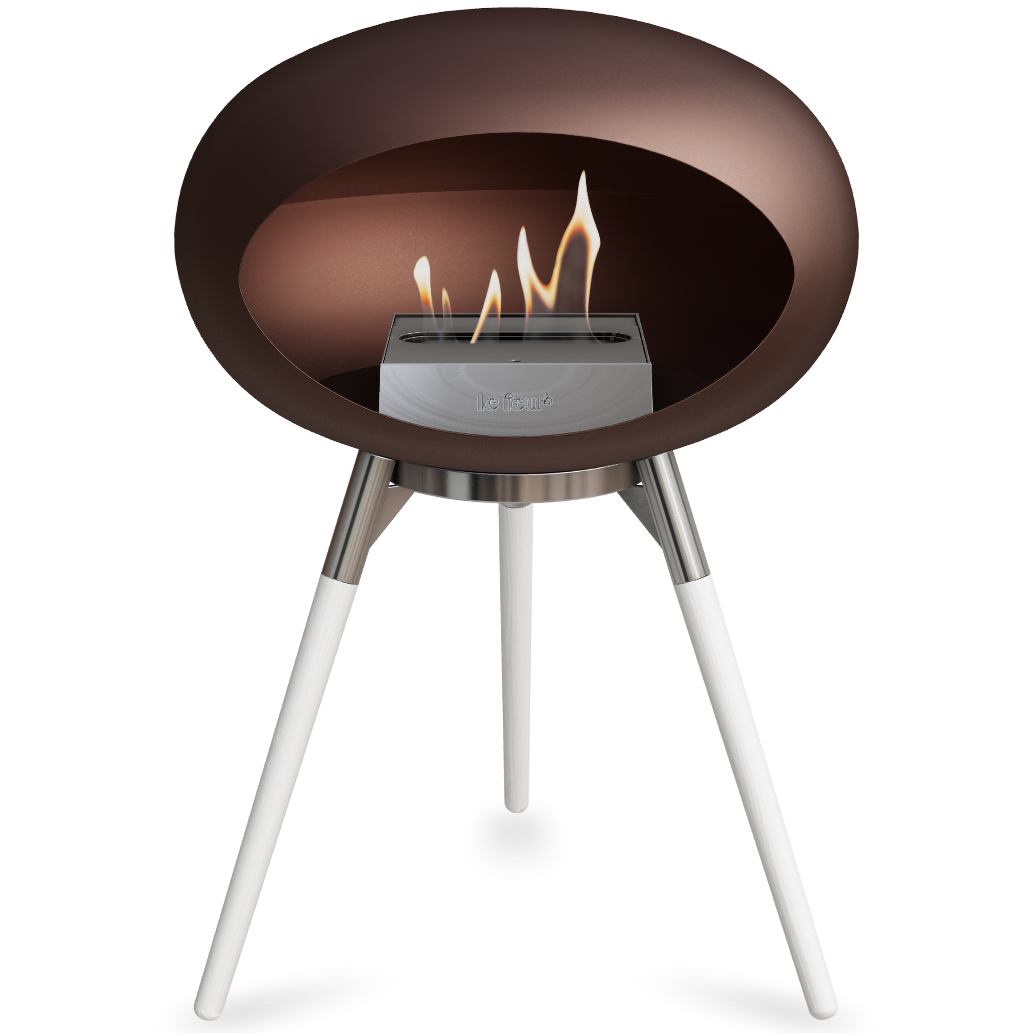 Ground Wood Low Mocca Bio Fireplace