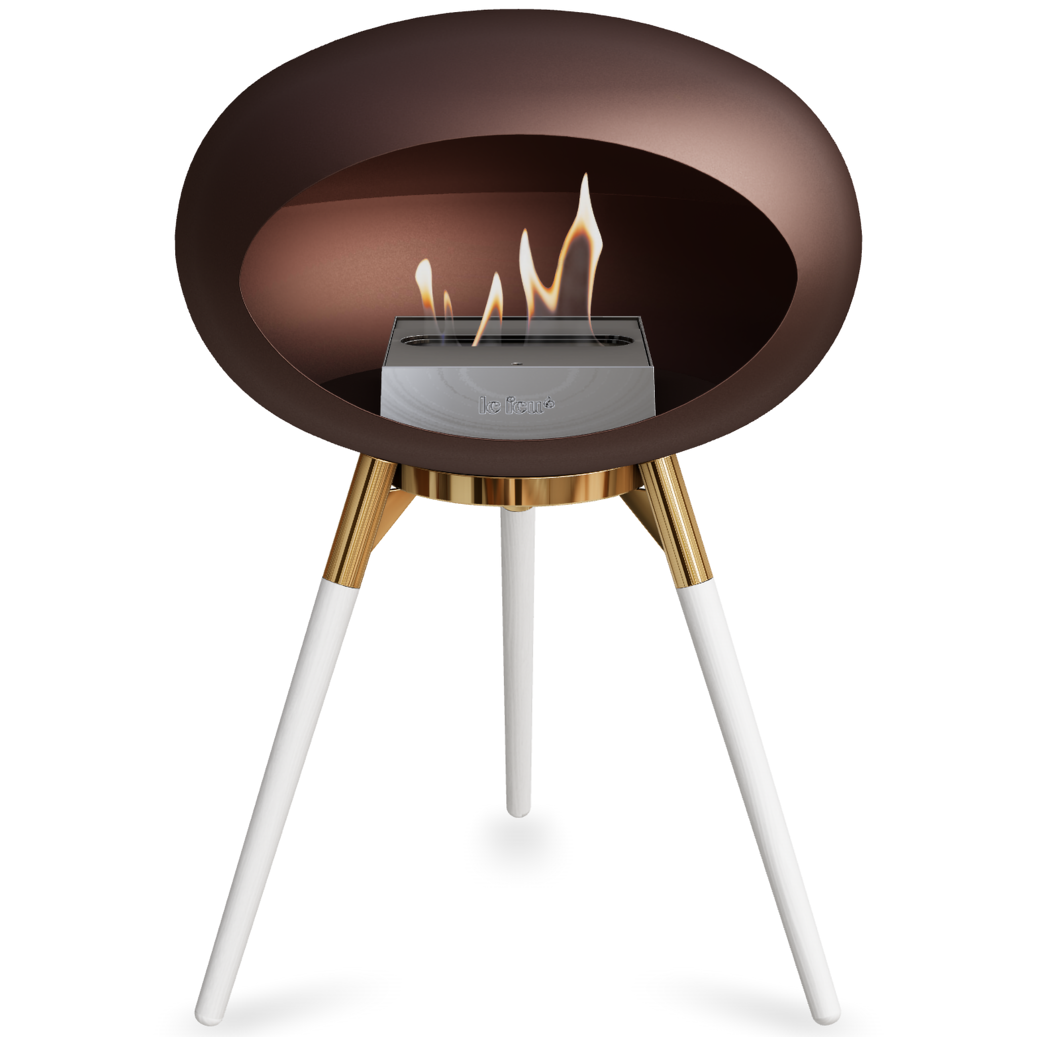 Ground Wood Low Mocca Bio Fireplace