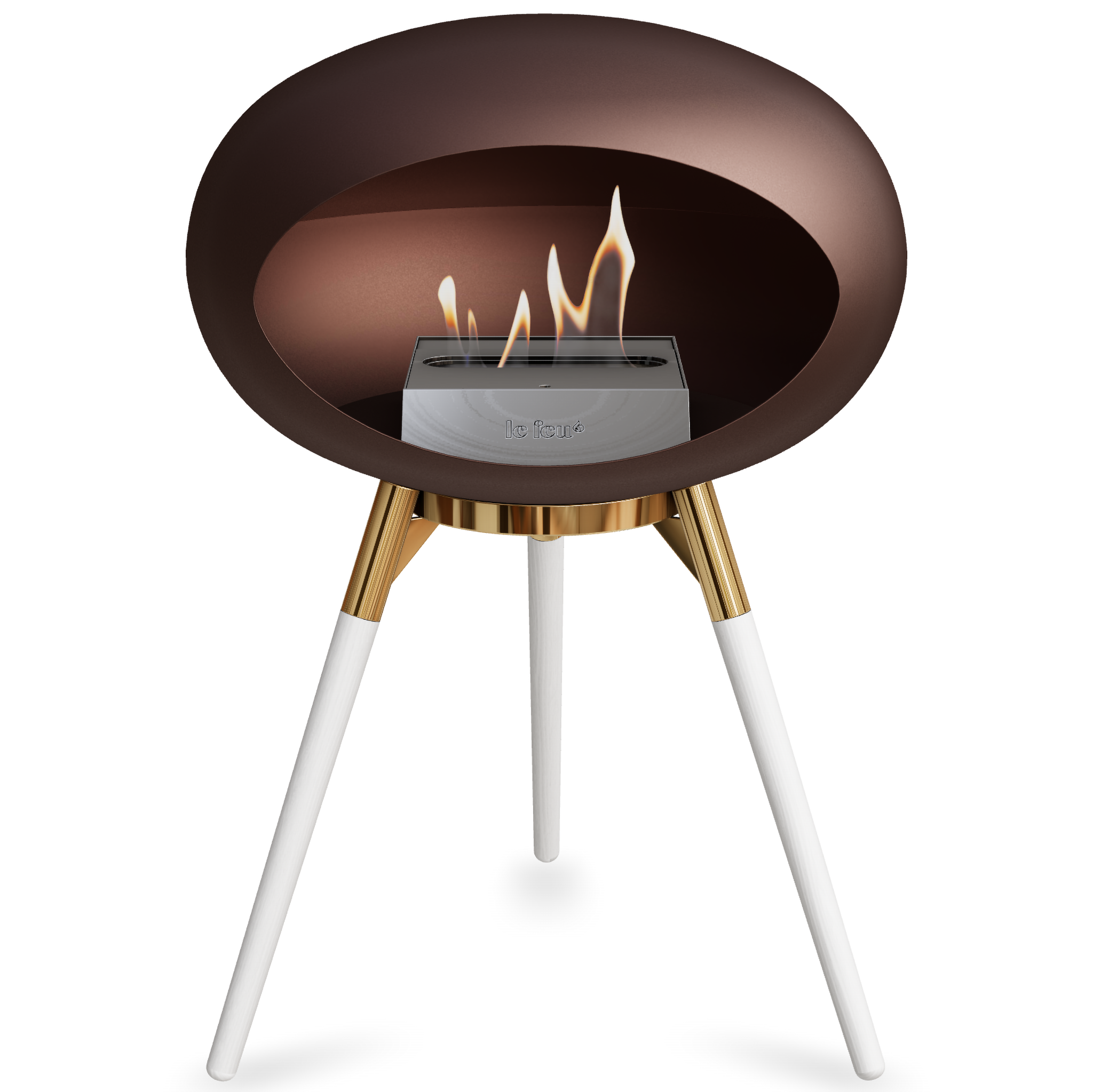 Ground Wood Low Mocca Bio Fireplace