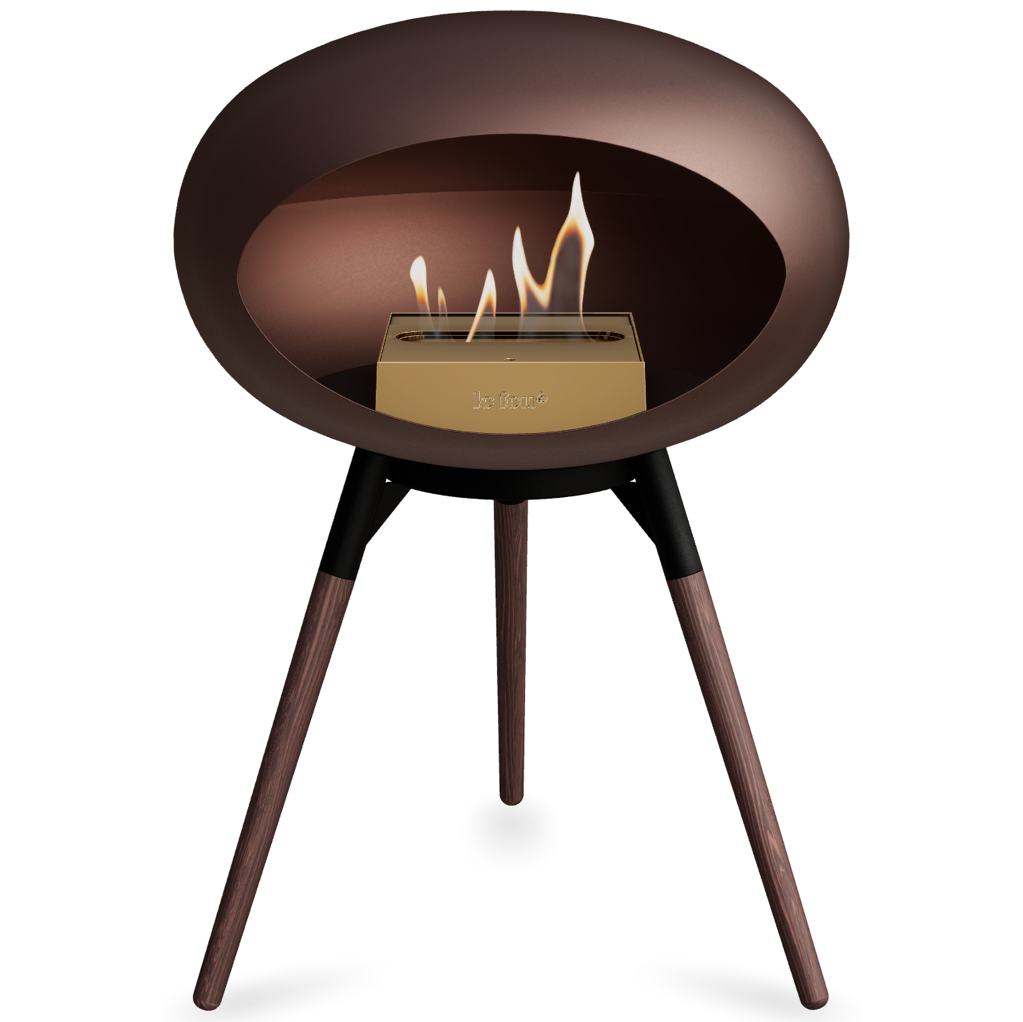 Ground Wood Low Mocca Bio Fireplace