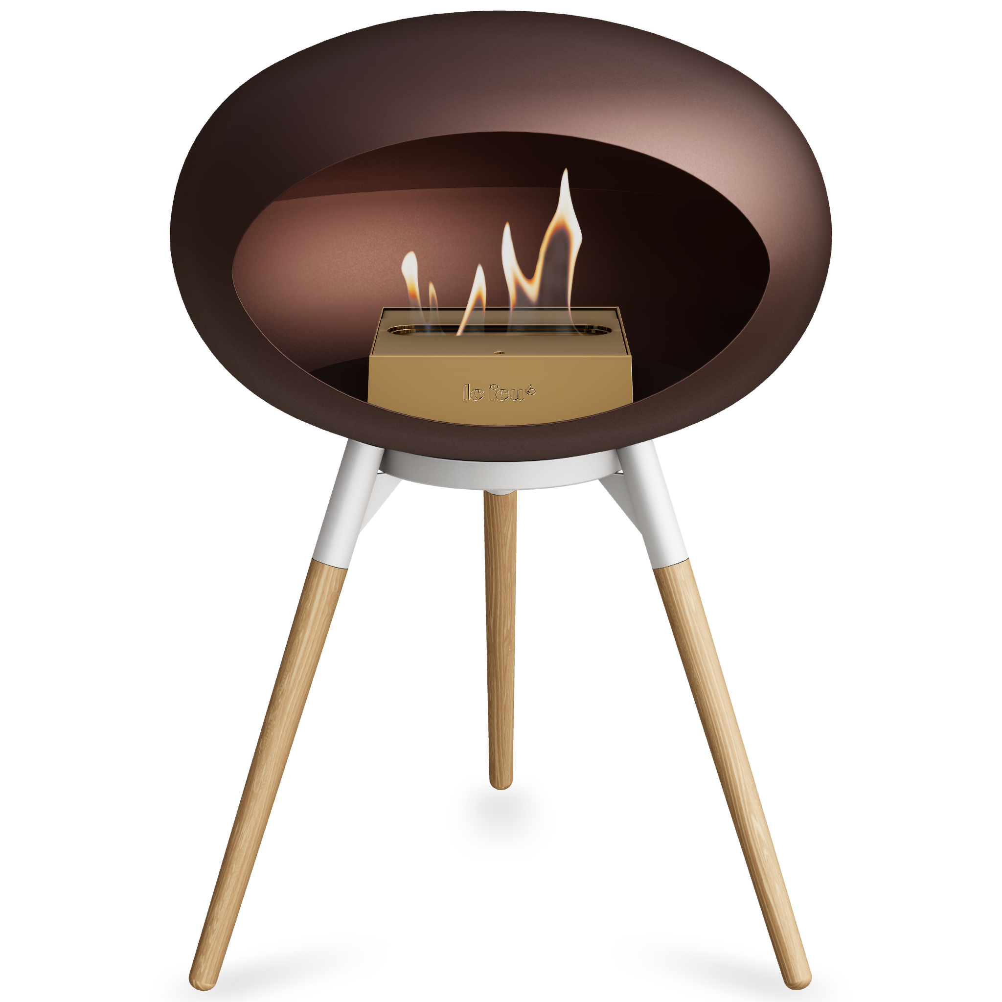 Ground Wood Low Mocca Bio Fireplace