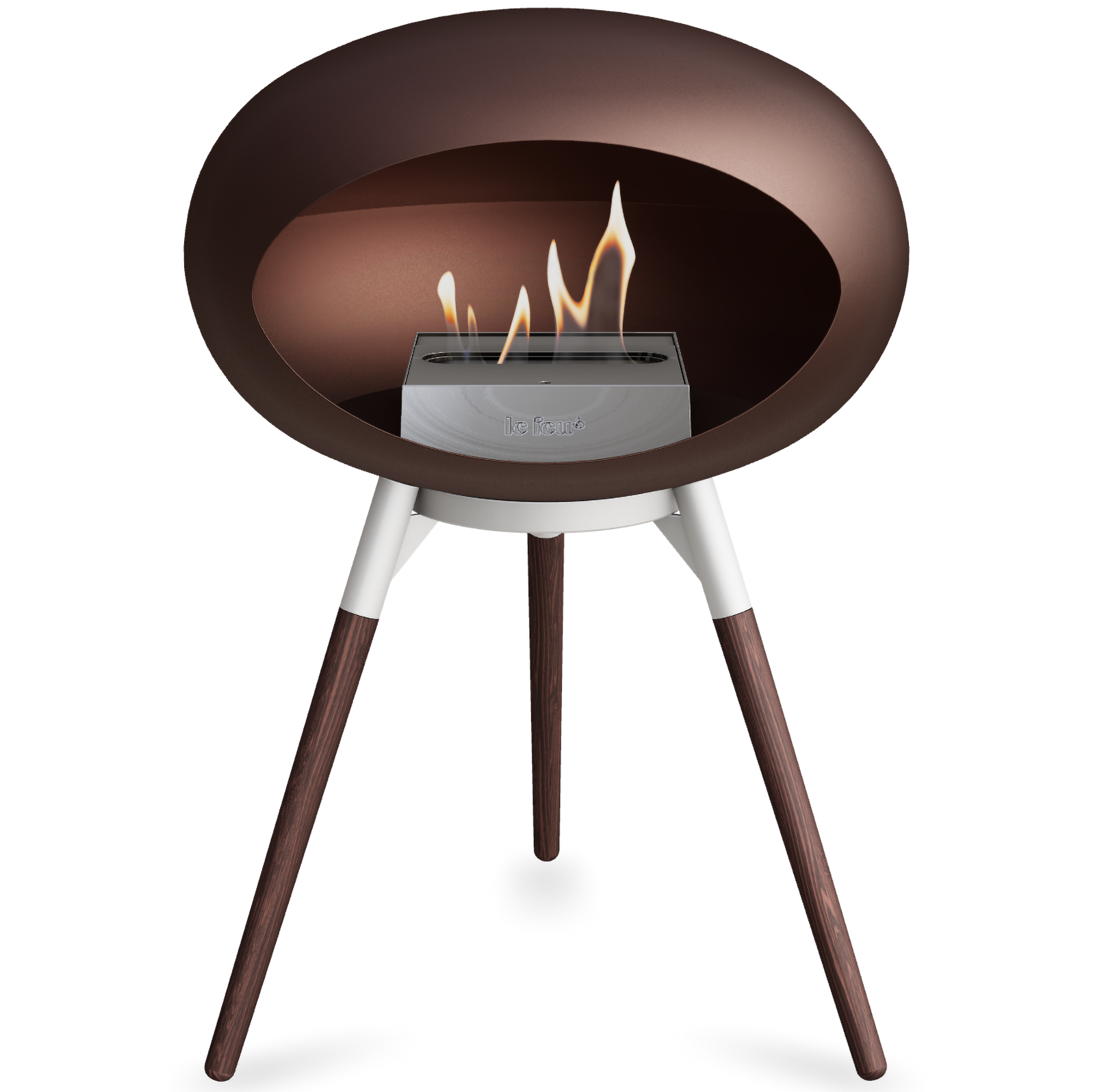 Ground Wood Low Mocca Bio Fireplace