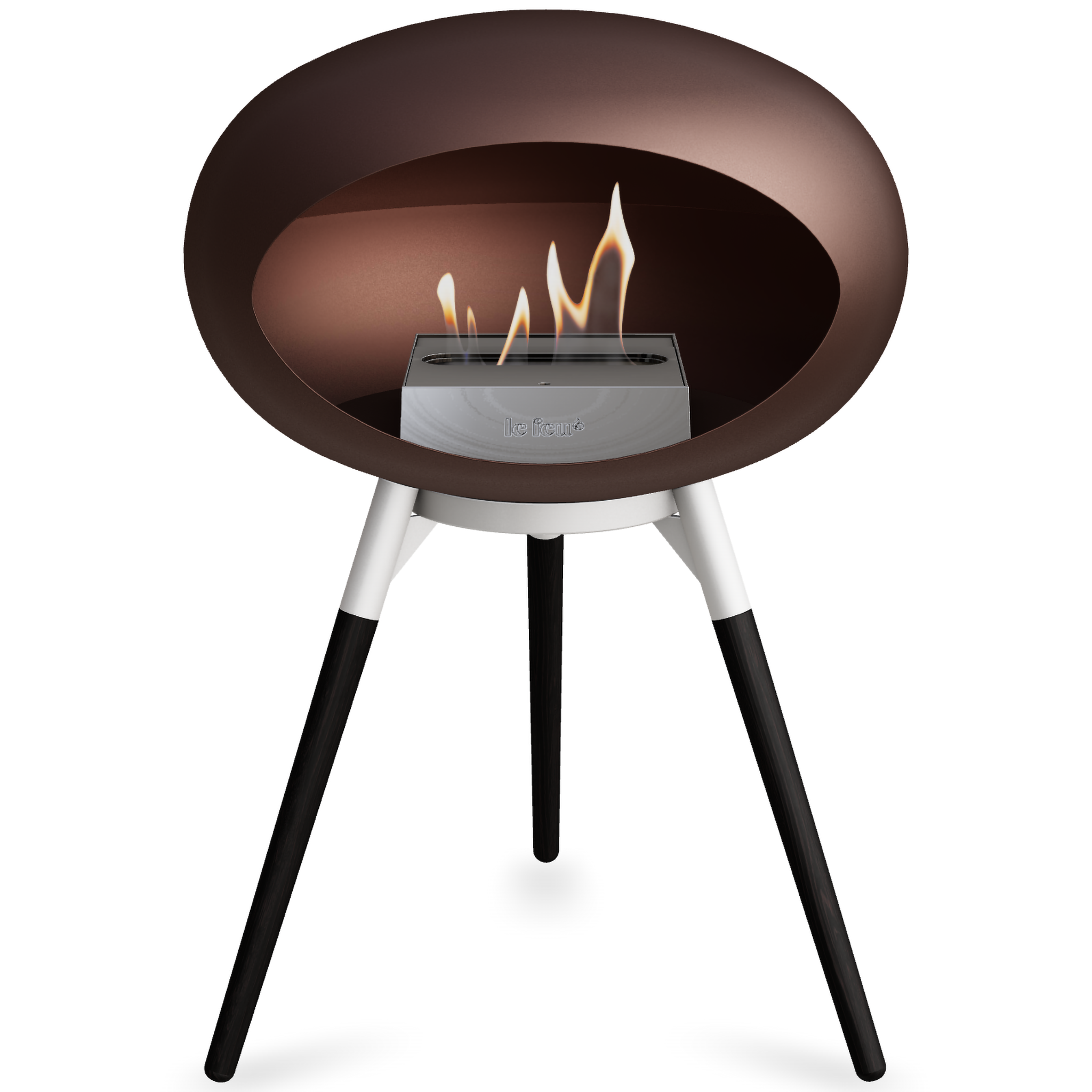 Ground Wood Low Mocca Bio Fireplace