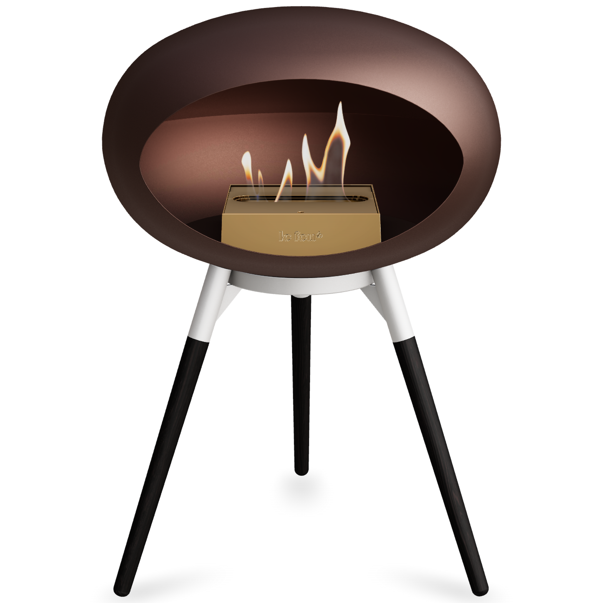 Ground Wood Low Mocca Bio Fireplace