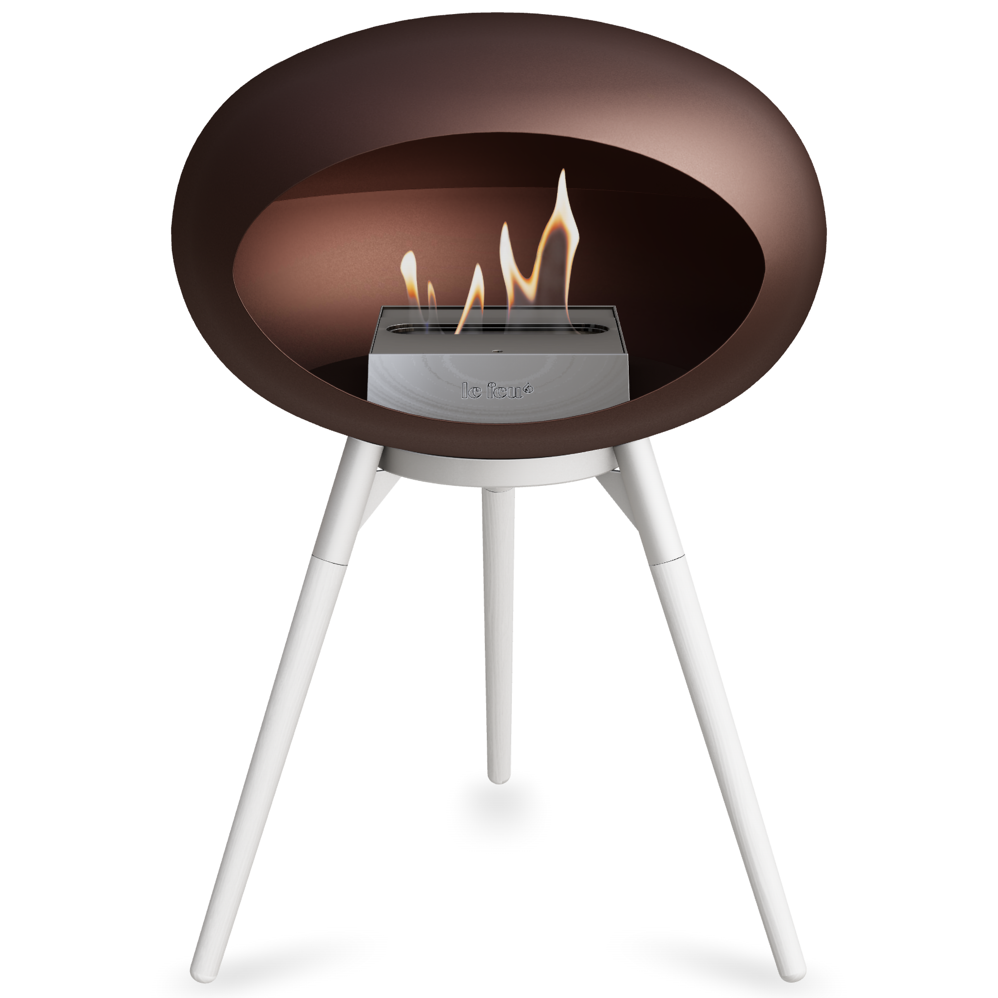 Ground Wood Low Mocca Bio Fireplace