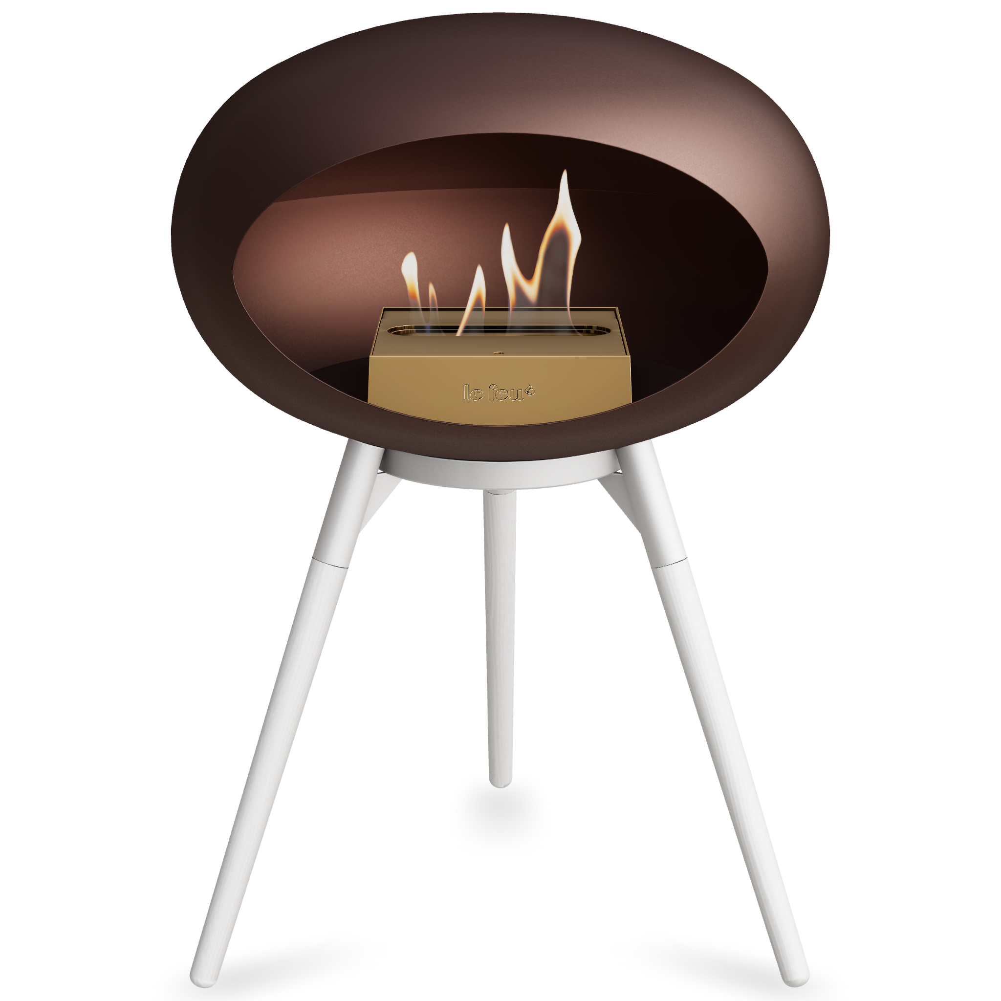 Ground Wood Low Mocca Bio Fireplace