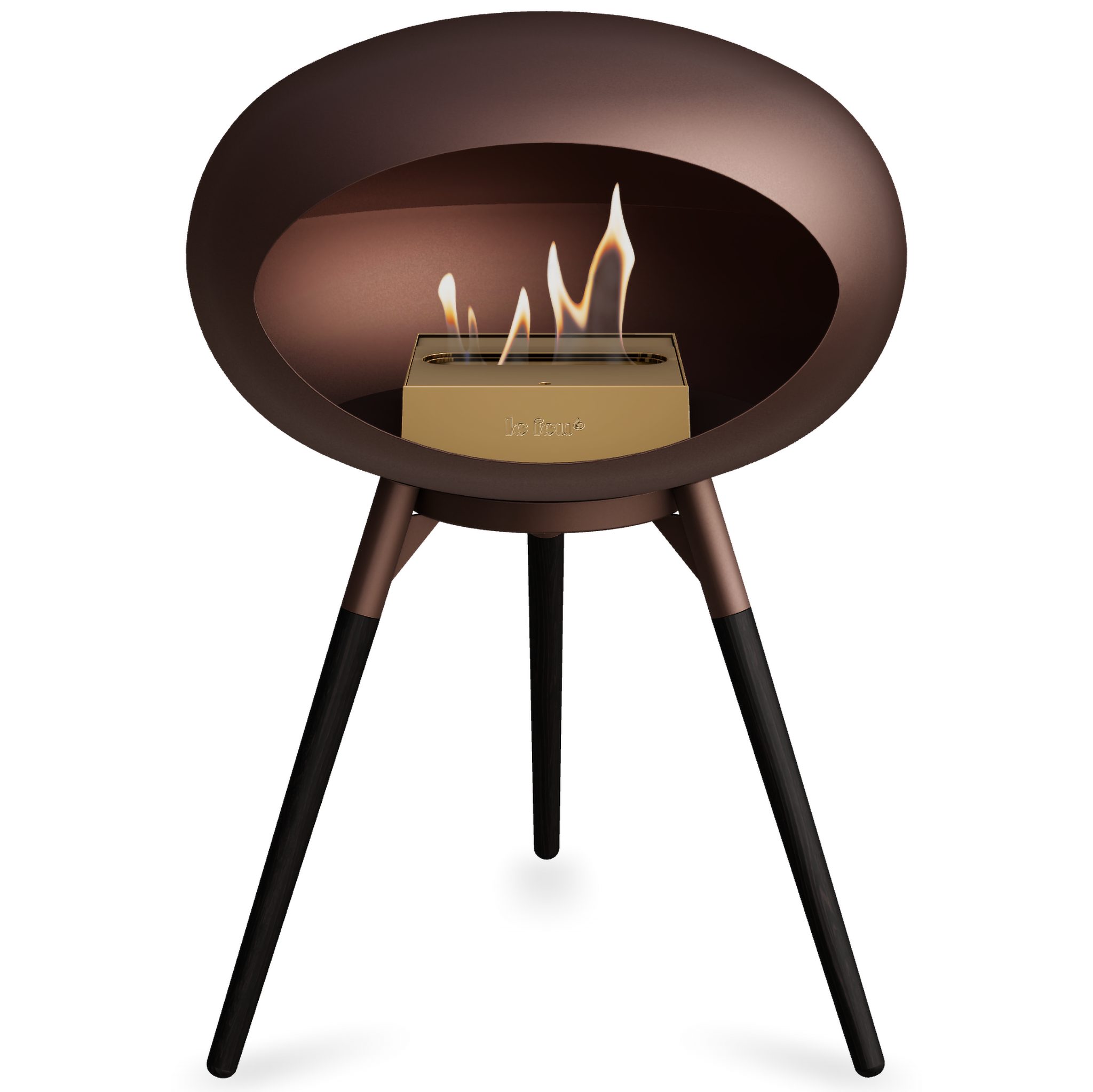 Ground Wood Low Mocca Bio Fireplace