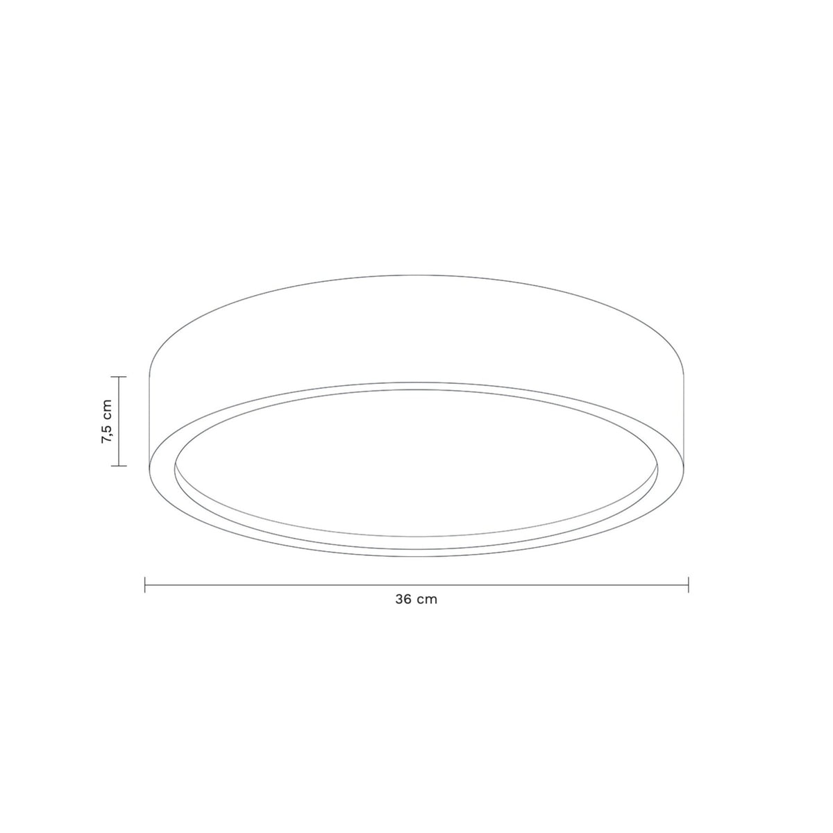 Plan Concrete Round Ceiling Lamps