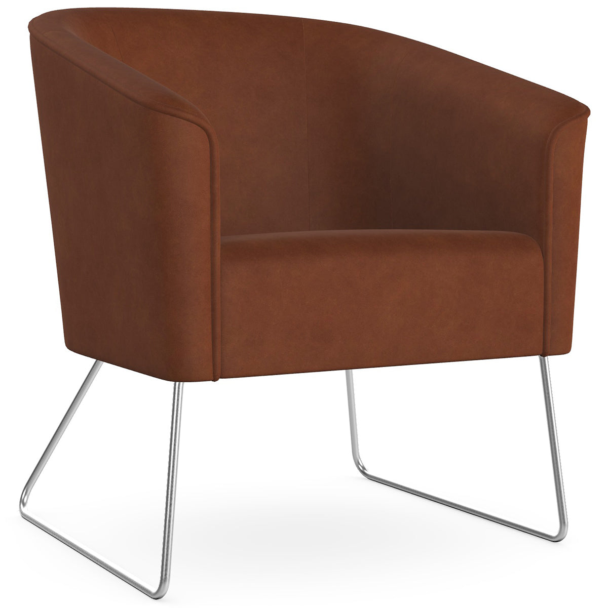 Len Armchair with Metal Legs
