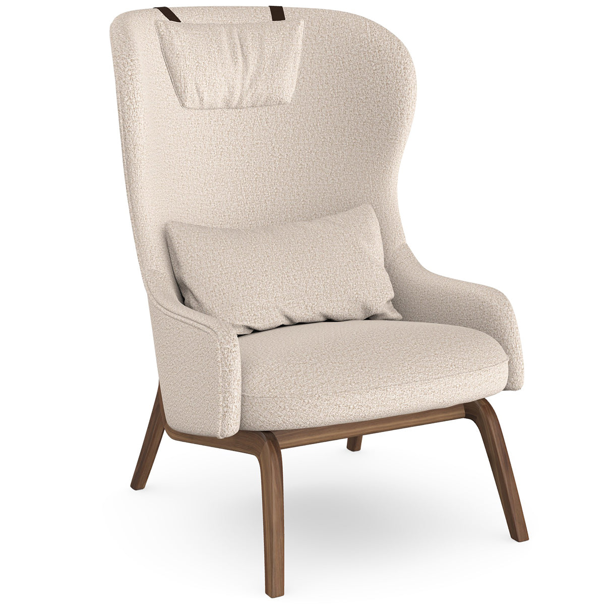 Aba Armchair with Wooden Legs