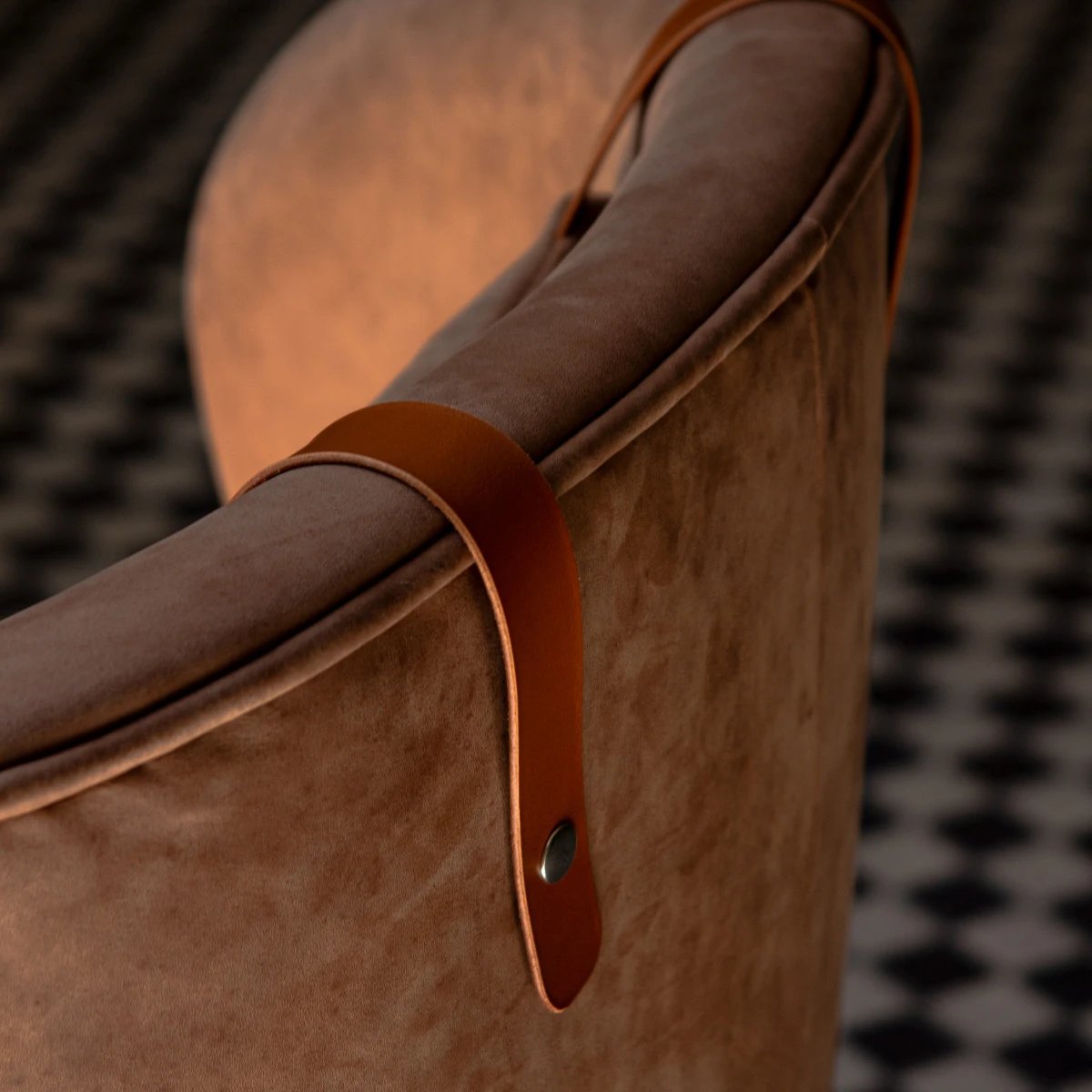 Aba Armchair with Wooden Legs
