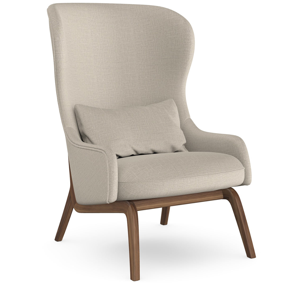 Aba Armchair with Wooden Legs