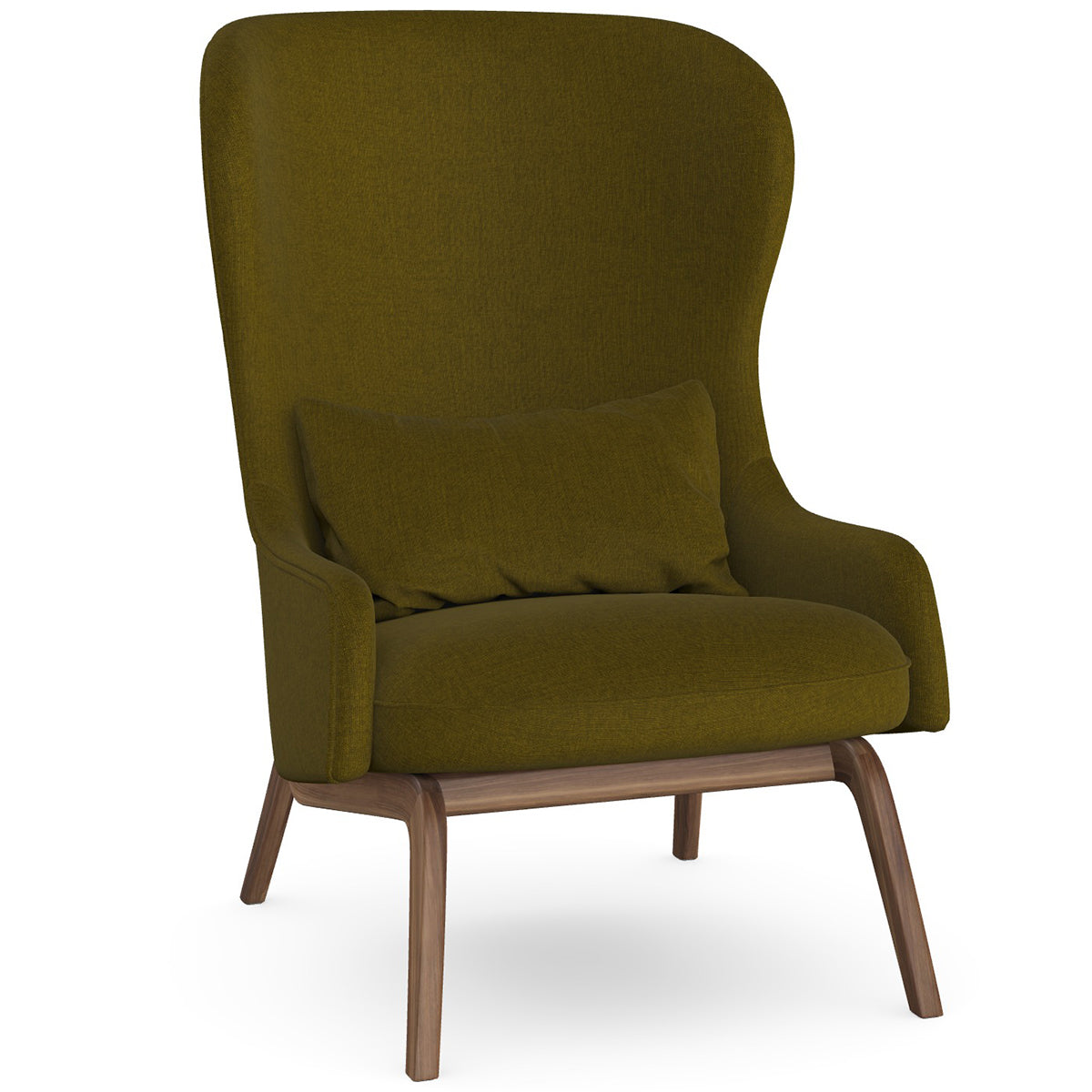 Aba Armchair with Wooden Legs