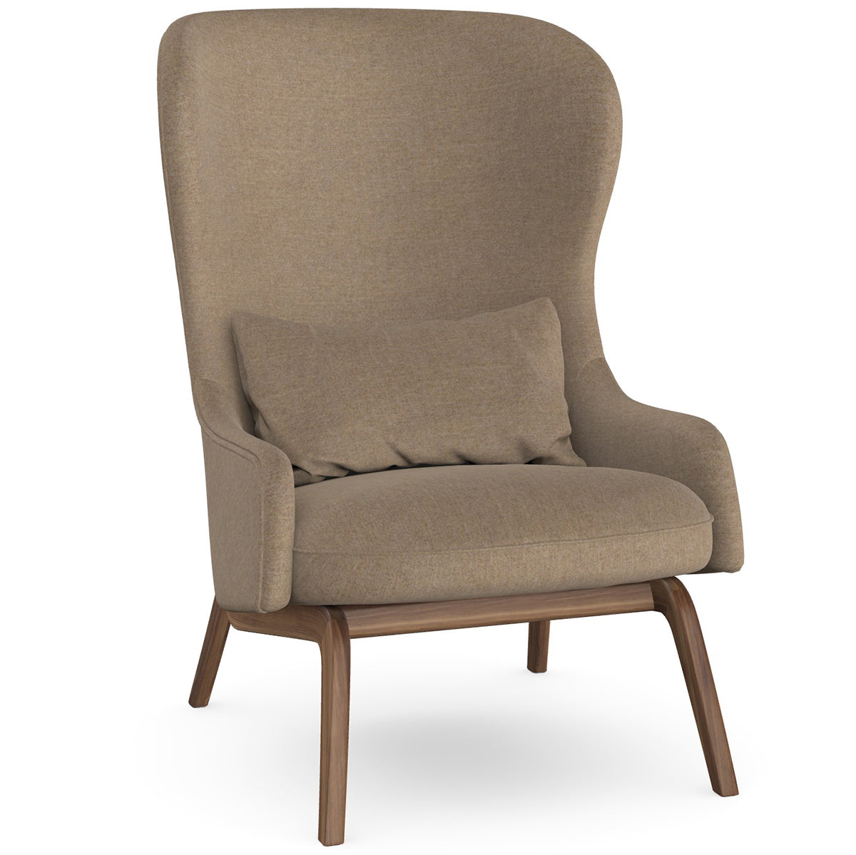 Aba Armchair with Wooden Legs