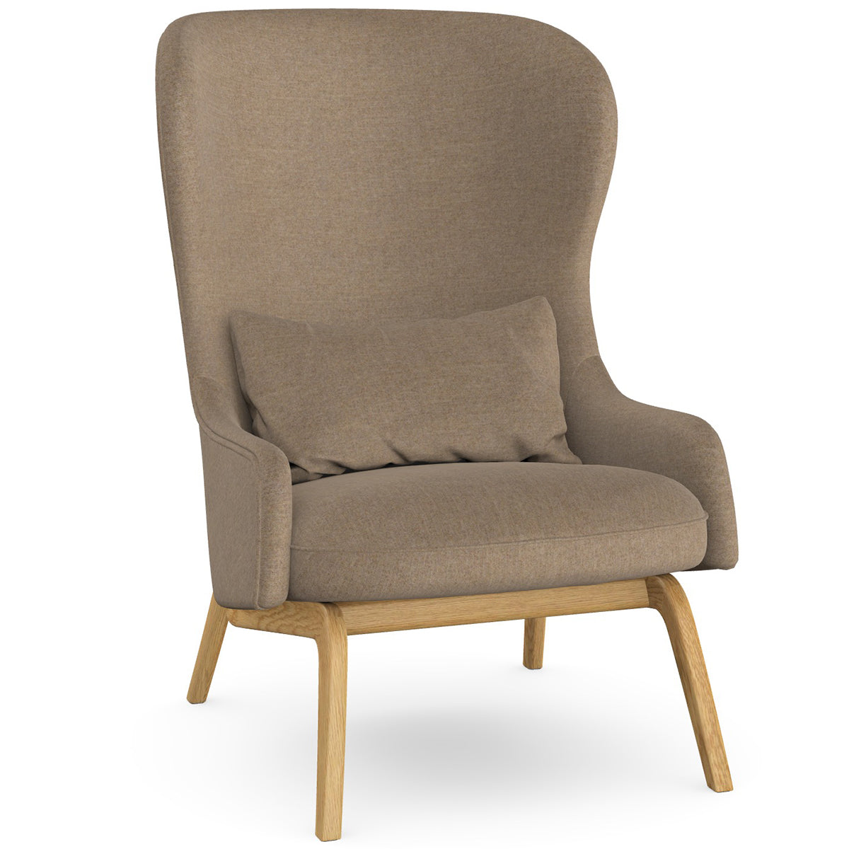 Aba Armchair with Wooden Legs