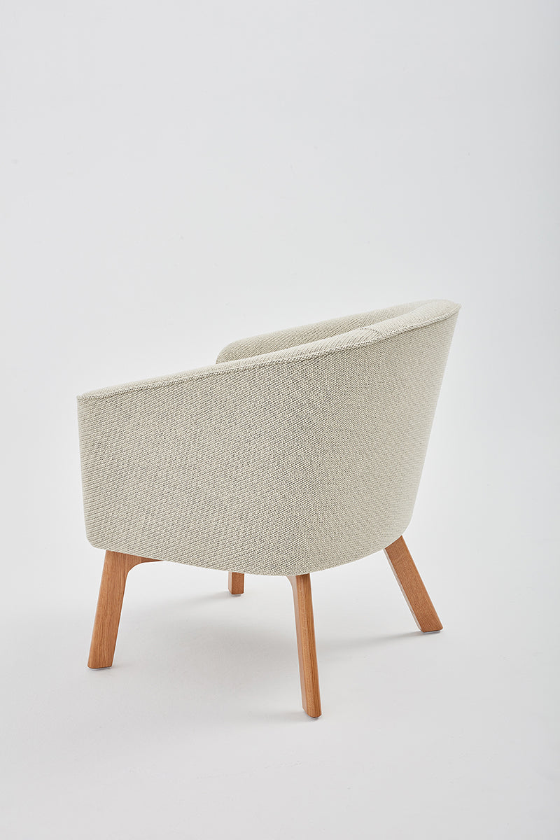 Len Armchair with Wooden Legs