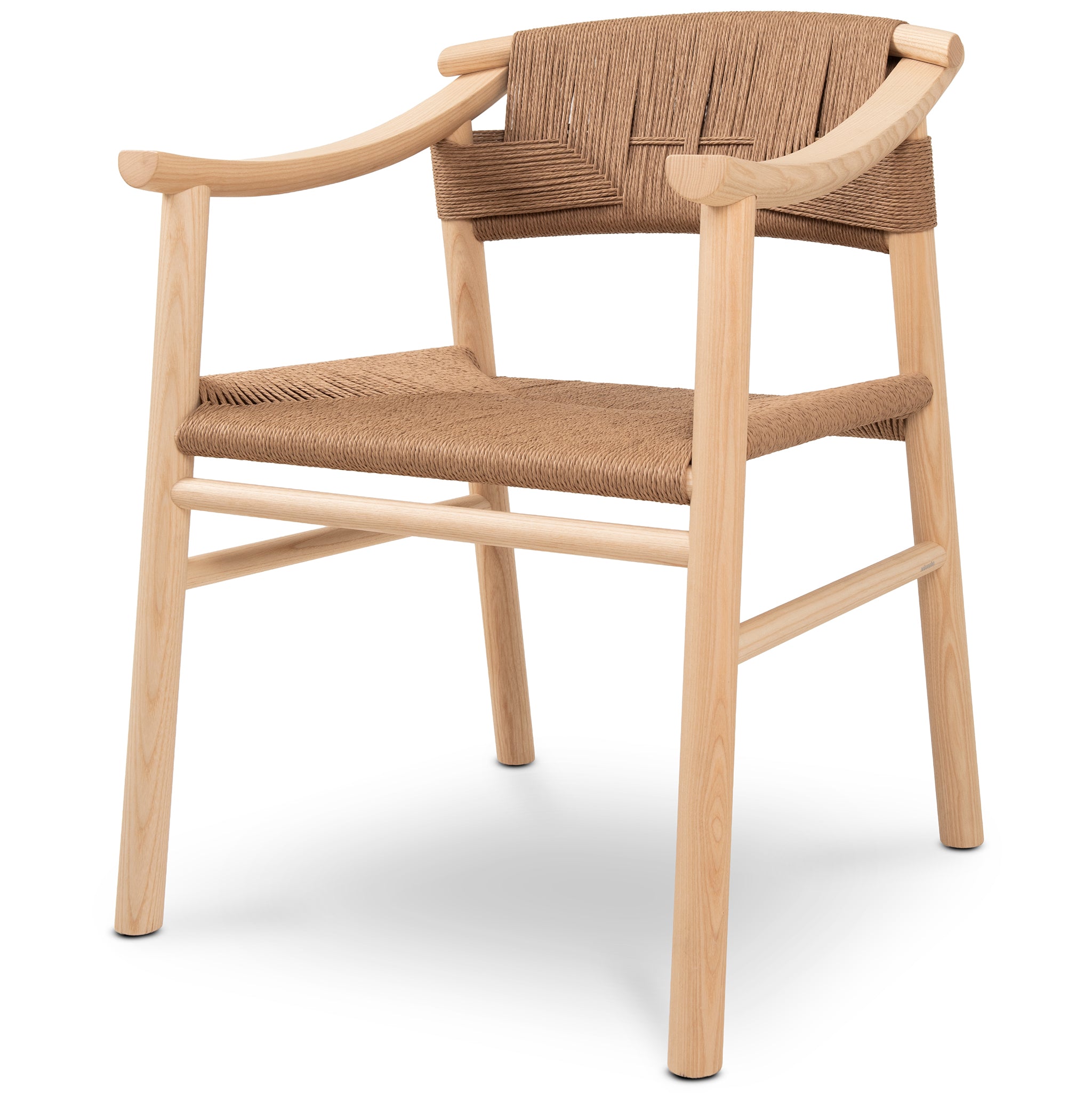 Kairo II Natural Straw Chair with Armrests