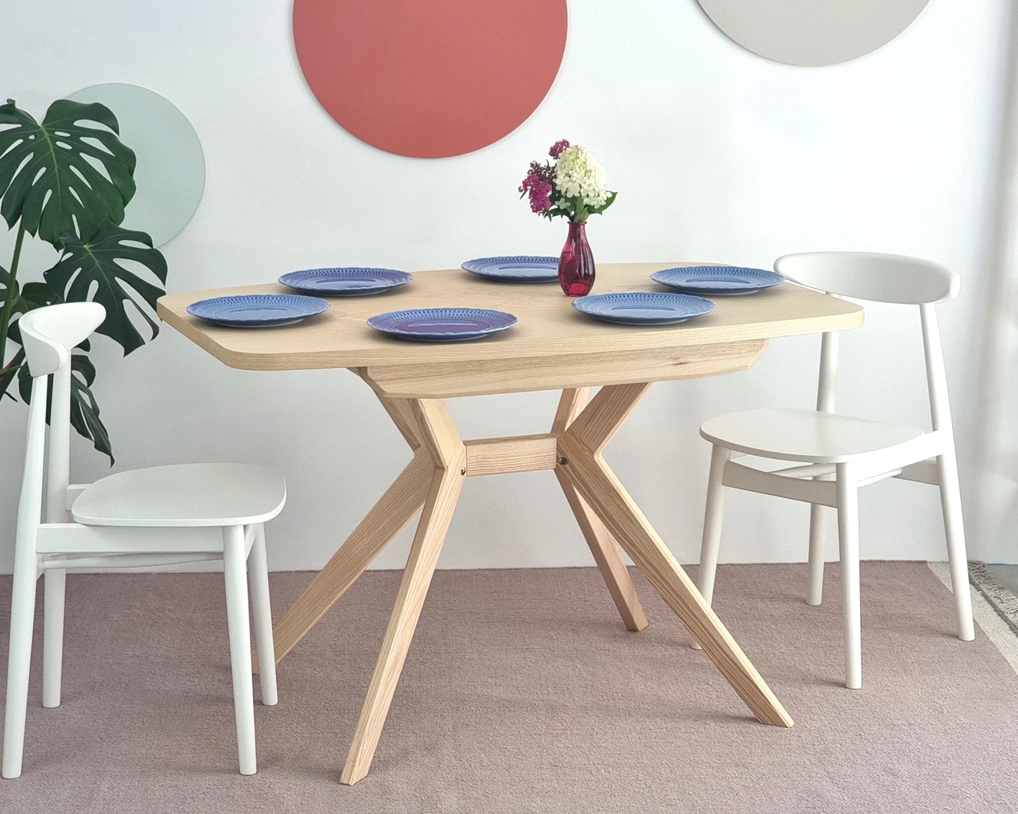 Biju Fin Oval Veneered Dining Table