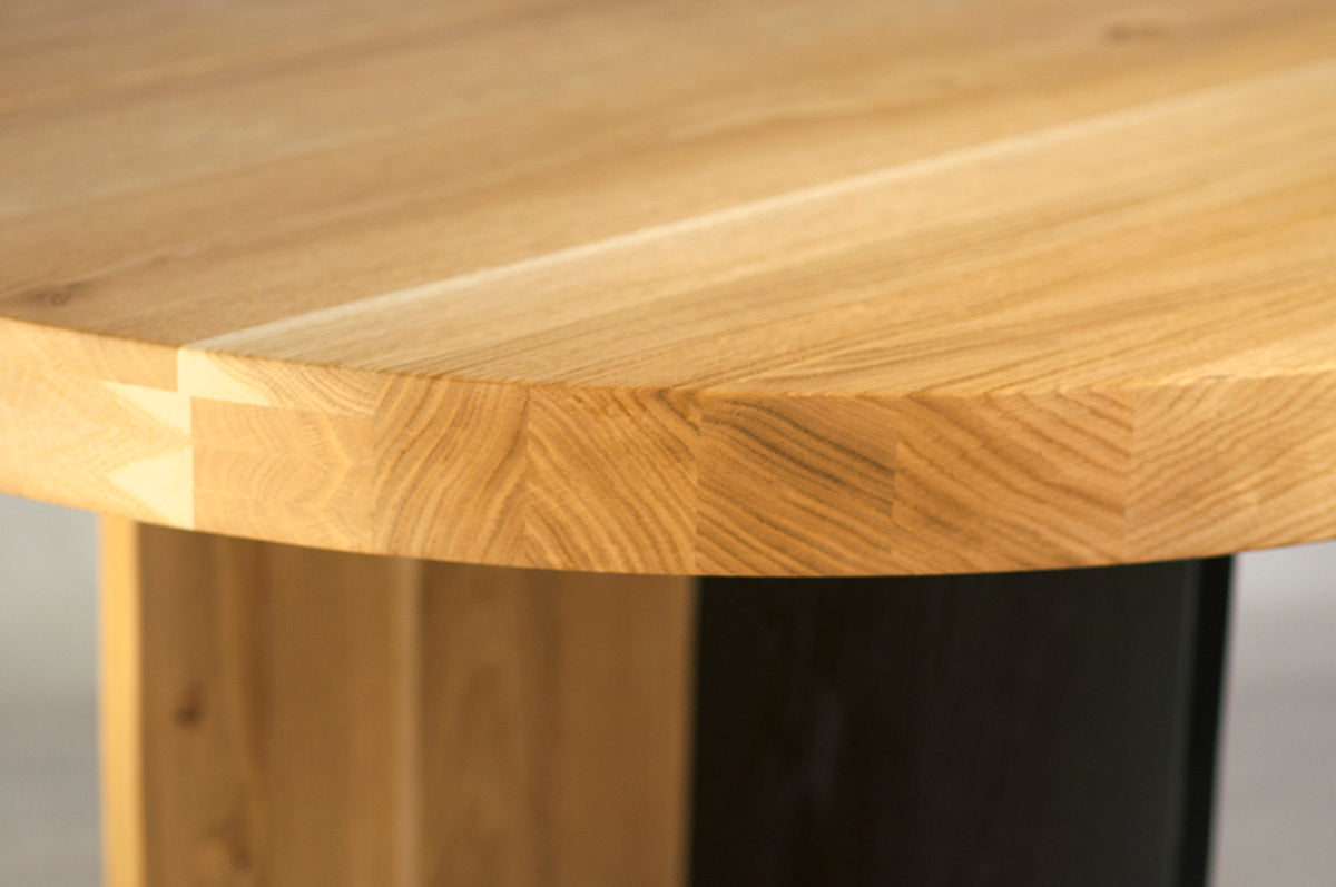 Rosto Oak Round Dining Table - WOO .Design