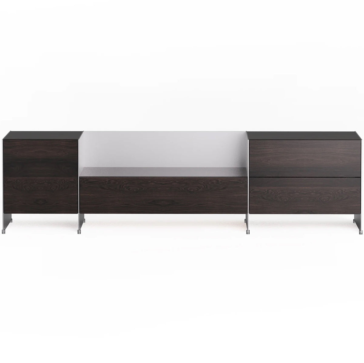 Aloox Set 3 Oak Wood Cabinet