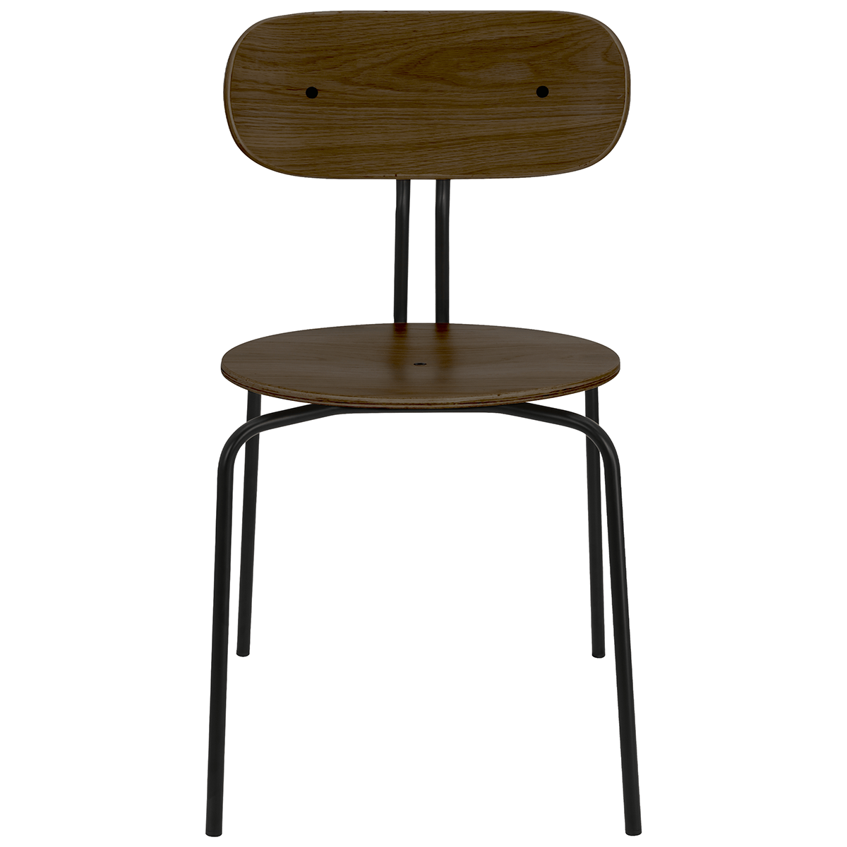 Curious Smoked Oak Wood Chair with Cushion