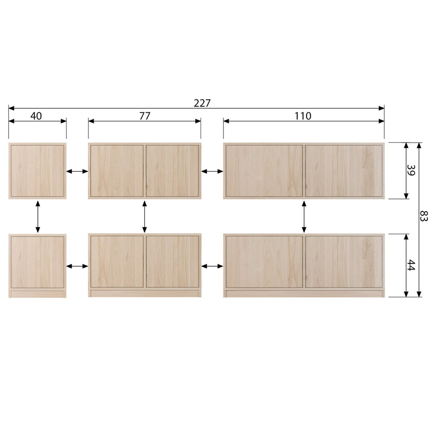 Modulair Base Cabinet 110 cm