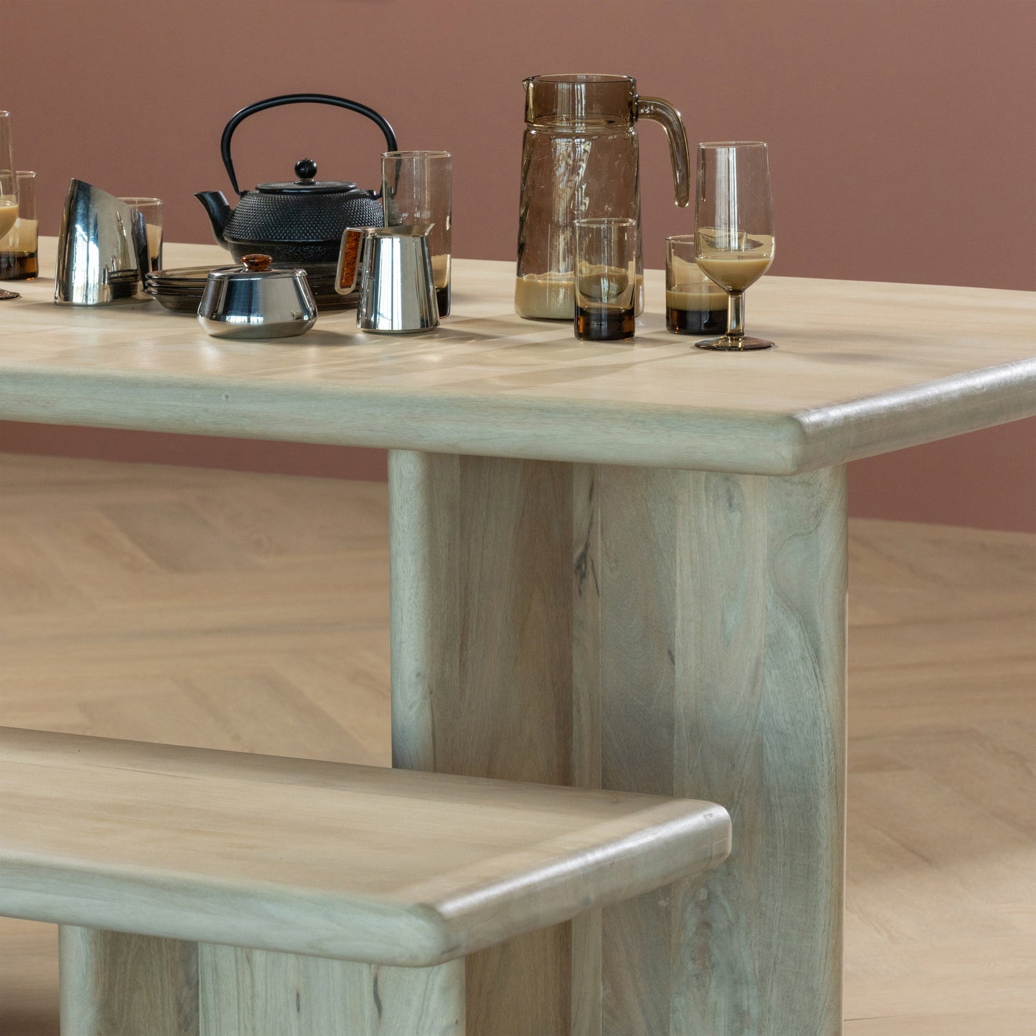 Ato Natural Mango Wood Dining Bench