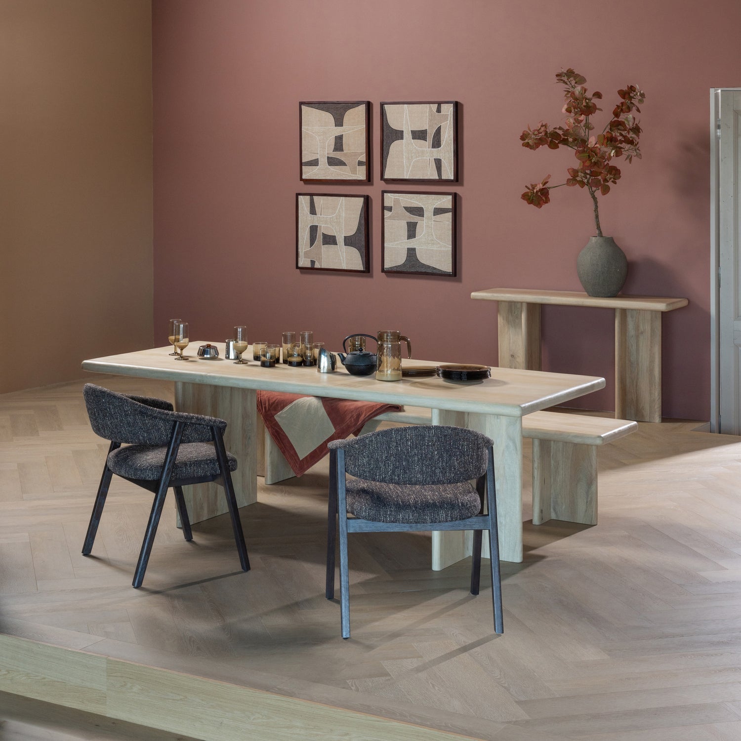 Ato Natural Mango Wood Dining Table