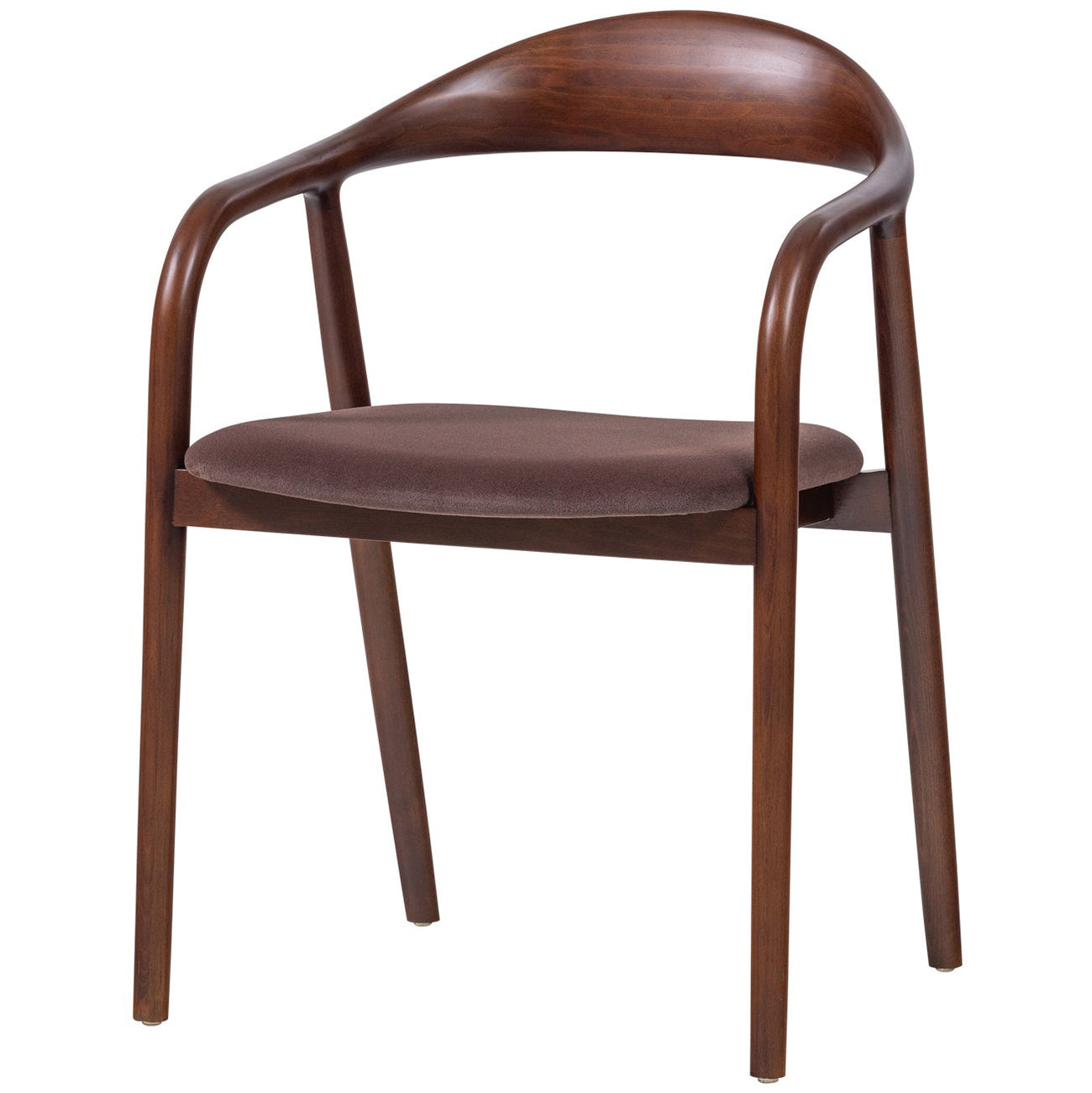 Bran Brown Velvet Dining Chair