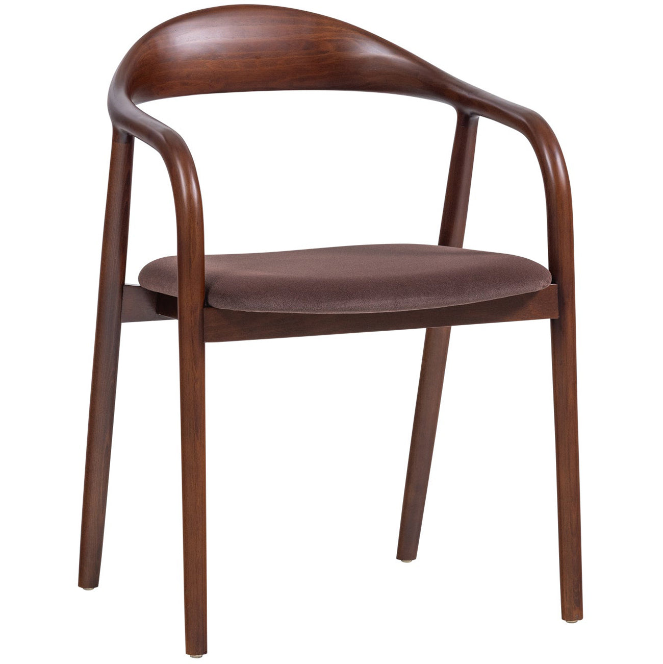 Bran Brown Velvet Dining Chair