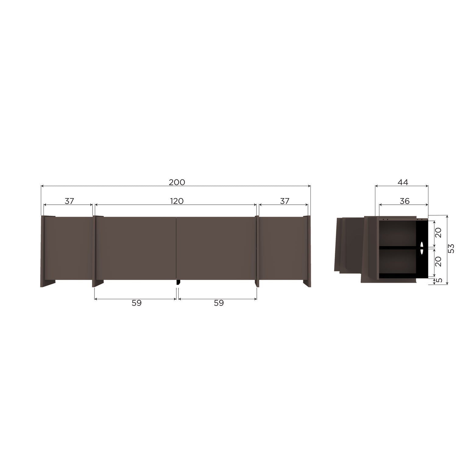 Brock 4 Doors TV Unit
