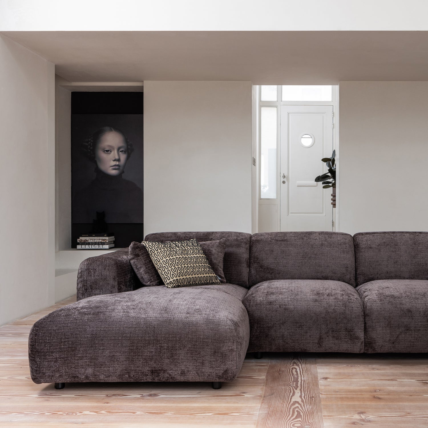 Cloud Chenille Chaise Longue Sofa