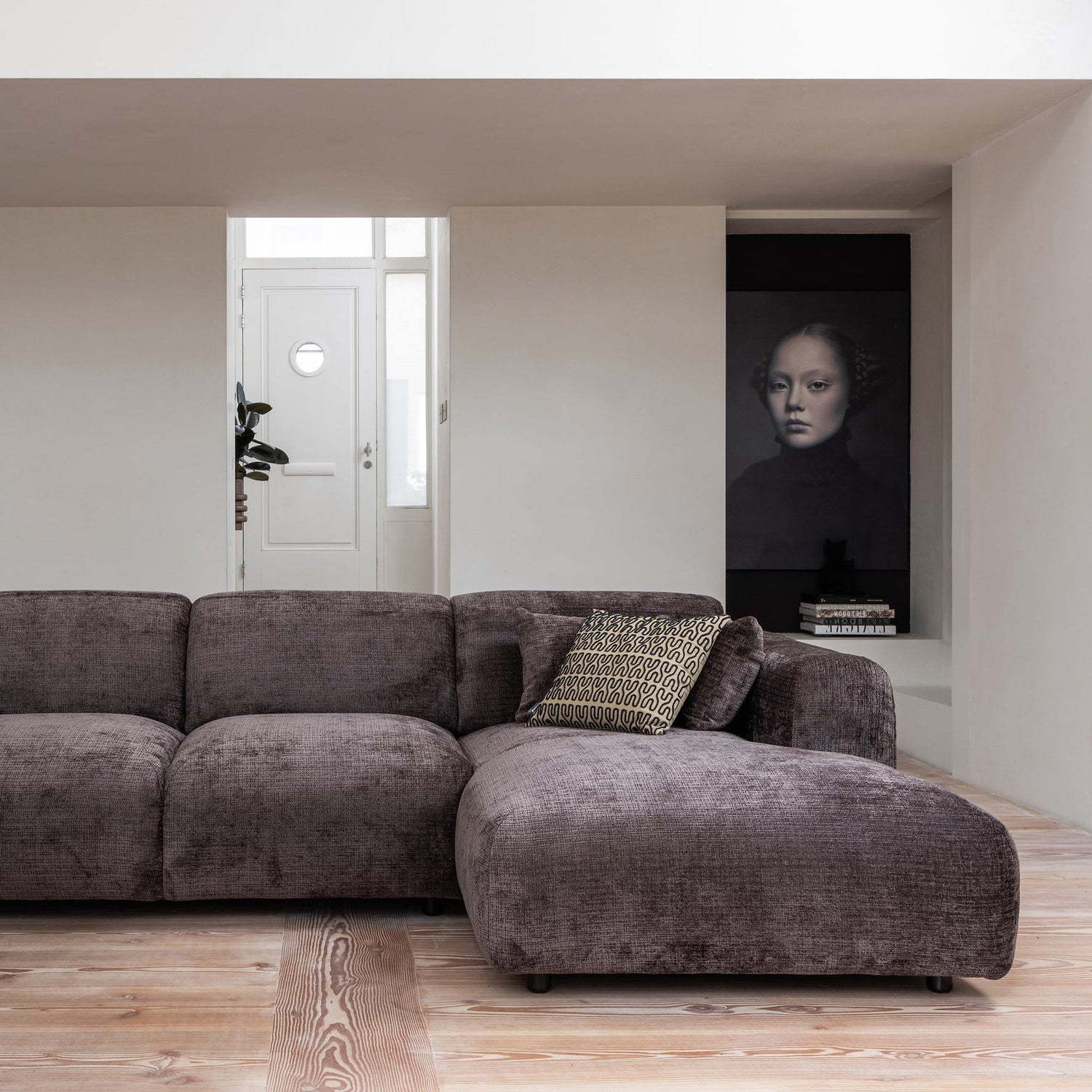 Cloud Chenille Chaise Longue Sofa
