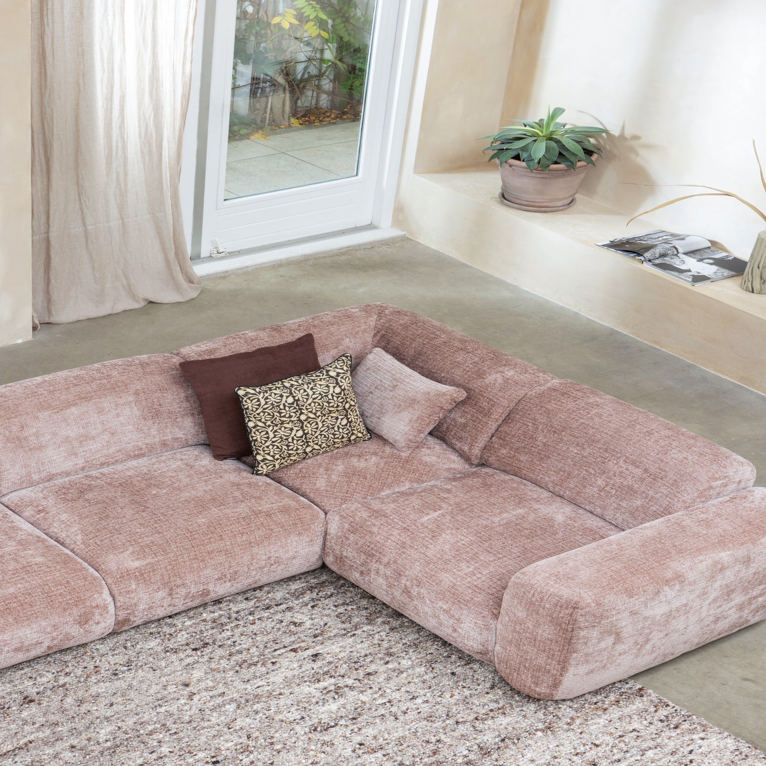 Cloud Chenille Corner Sofa