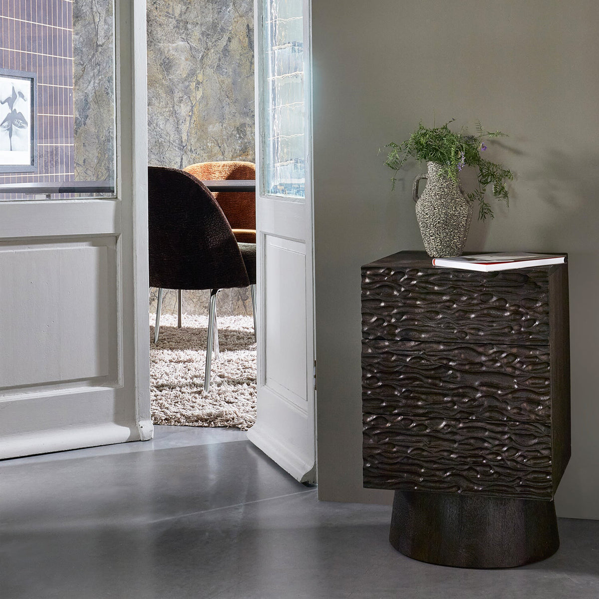 Crumble Mango Wood Nightstand