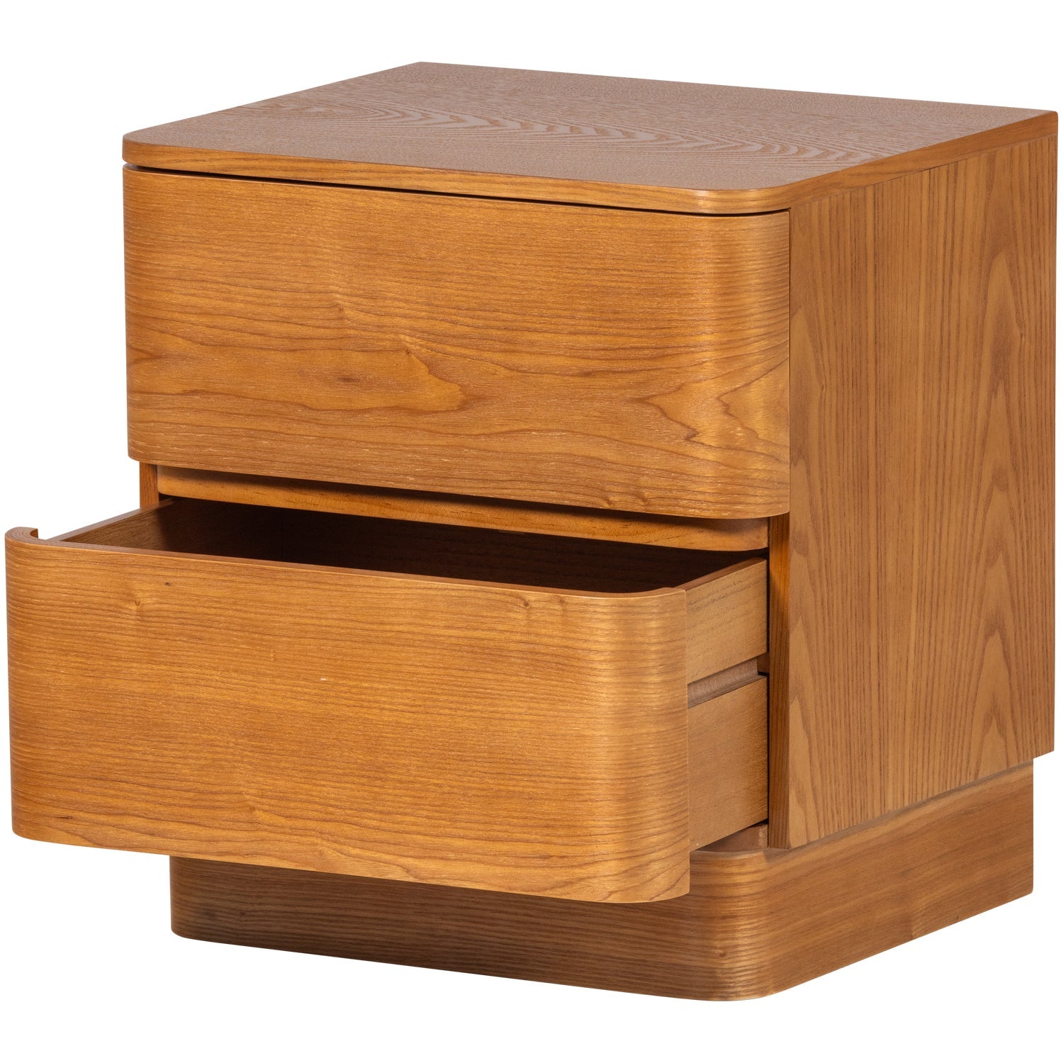 Fejo Brown 2 Drawers Night Stand