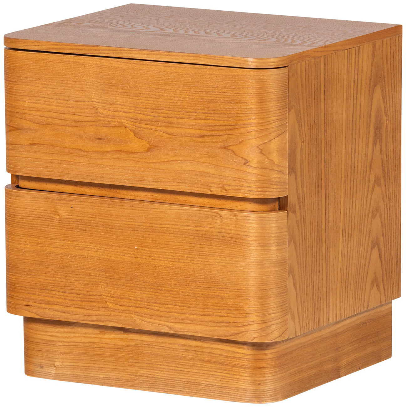 Fejo Brown 2 Drawers Night Stand