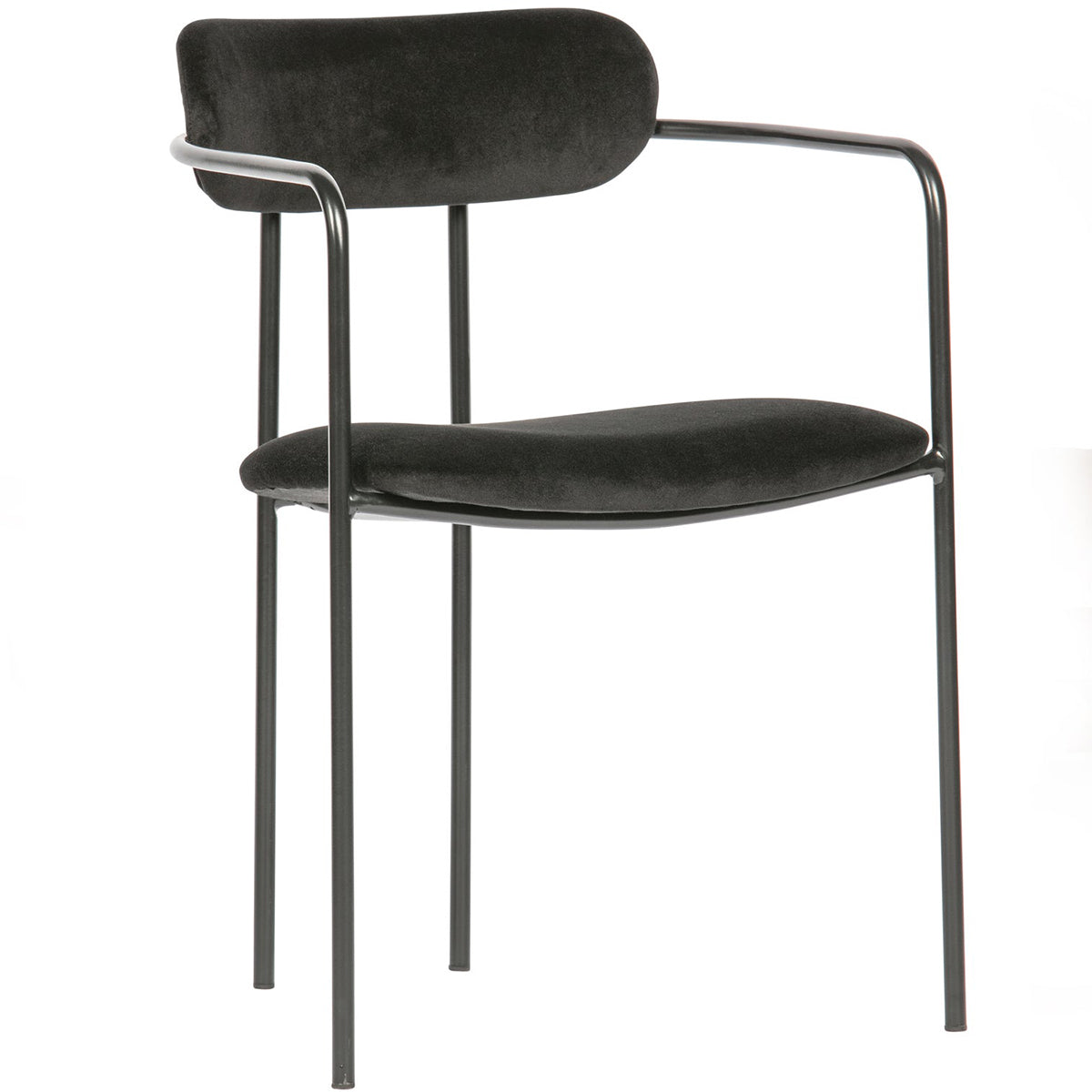 Ivy Black Velvet Dining Chair